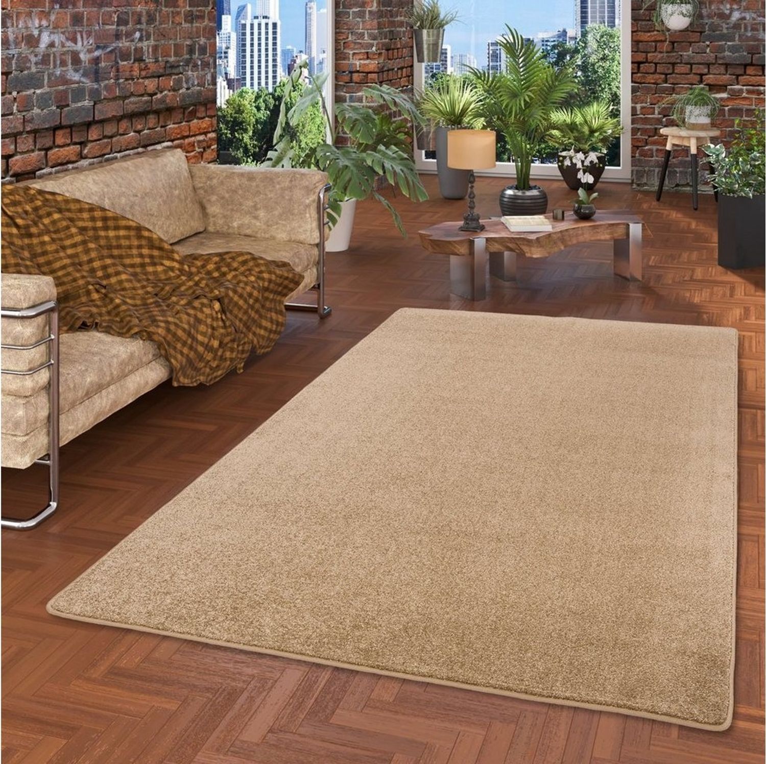 Snapstyle Veloursteppich Hochflor Velours Teppich Luna, Rechteckig, Höhe: 16 mm Bild 1