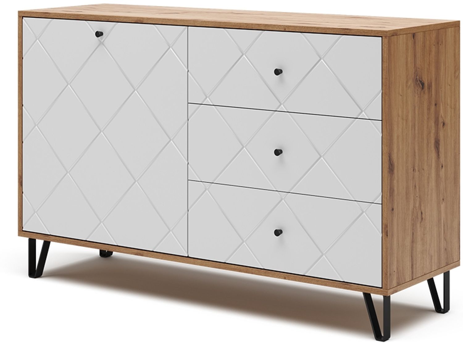 Kommode Nizza Artisan-Eiche 40 x 78 cm Vicco Bild 1