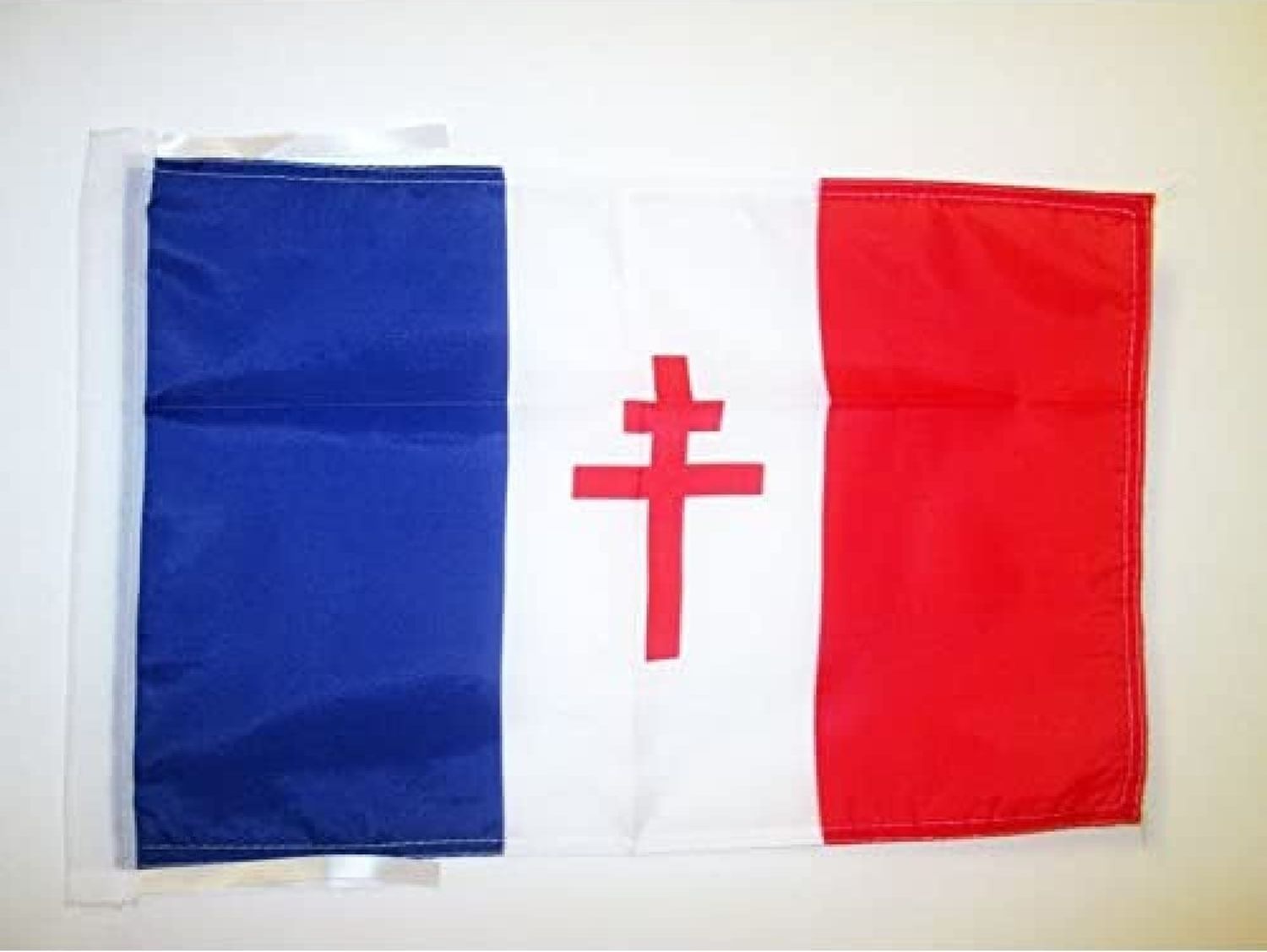 AZ FLAG - Flagge Frankreich General De Gaulle - 45x30 cm Mit Kordel - Französische Alt Fahne 30x45 Cm - Flaggen Bild 1