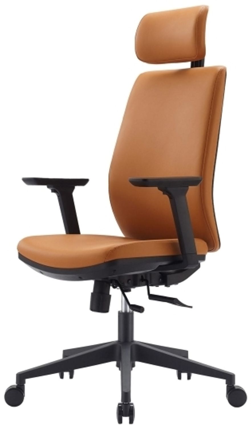 Bürostuhl Capo braun mit Kopfstütze und Armlehnen Bild 1