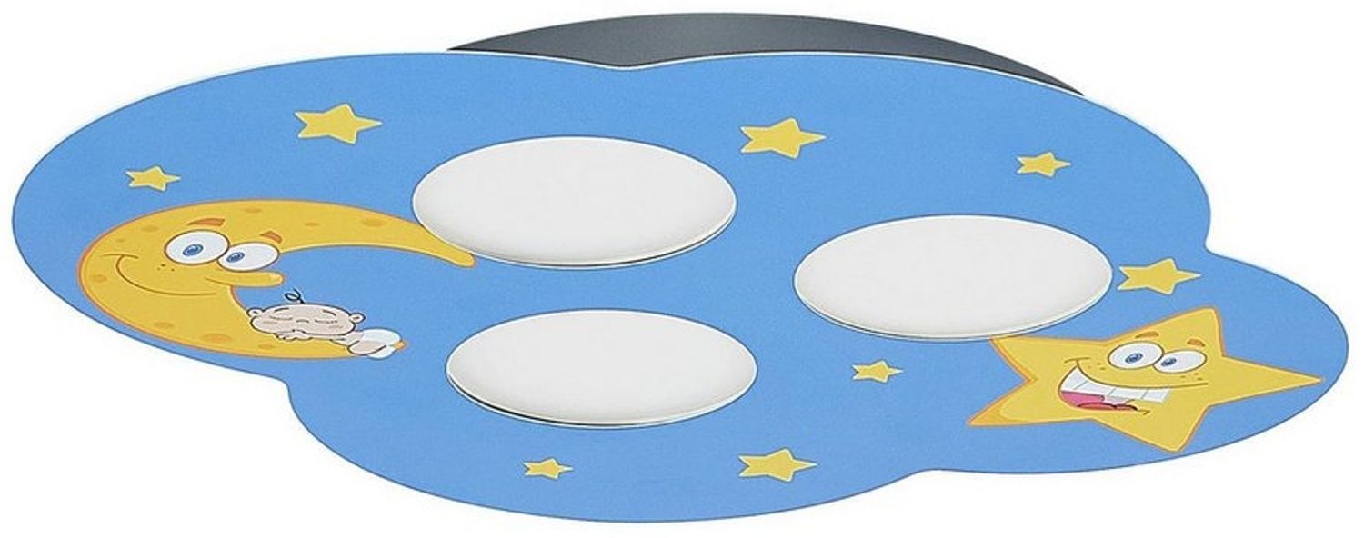 Lindby Deckenleuchten Thorke, Metall, Blau warmweiß IP20, 3 x 6 W LED, warmweiß Bild 1