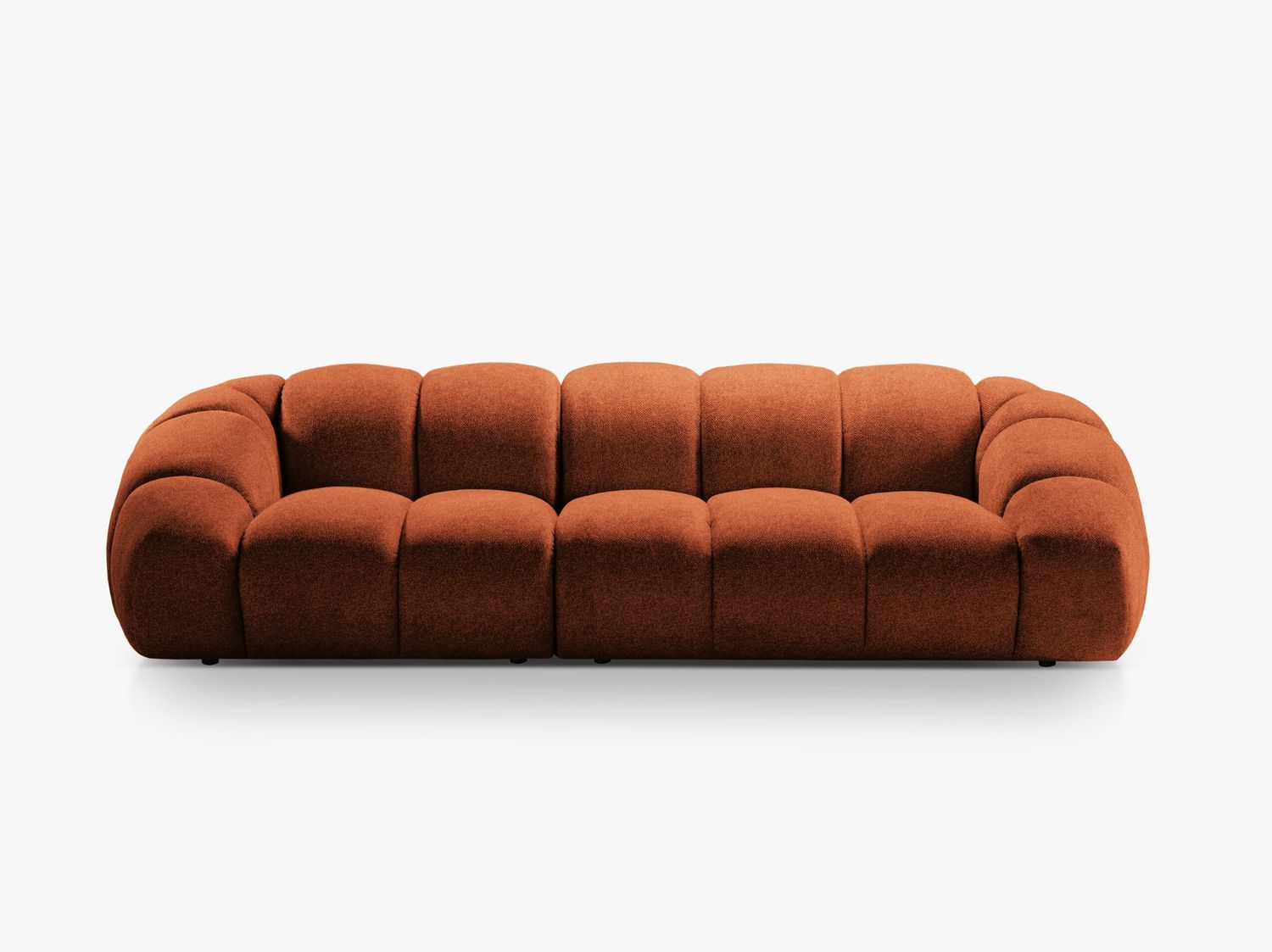 Micadoni Sofa Diana 4-Sitzer Strukturierter Samtstoff Terrakotta Bild 1