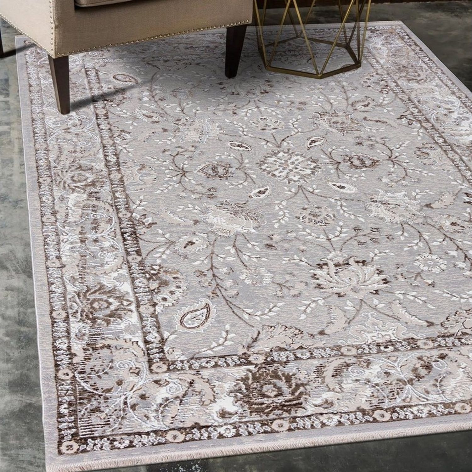 Mazovia Orientteppich Orientalisch Teppich mit Fransen, 80 x 150 cm, Kurzflor, Fransen, Orientteppich, Vintage Bild 1