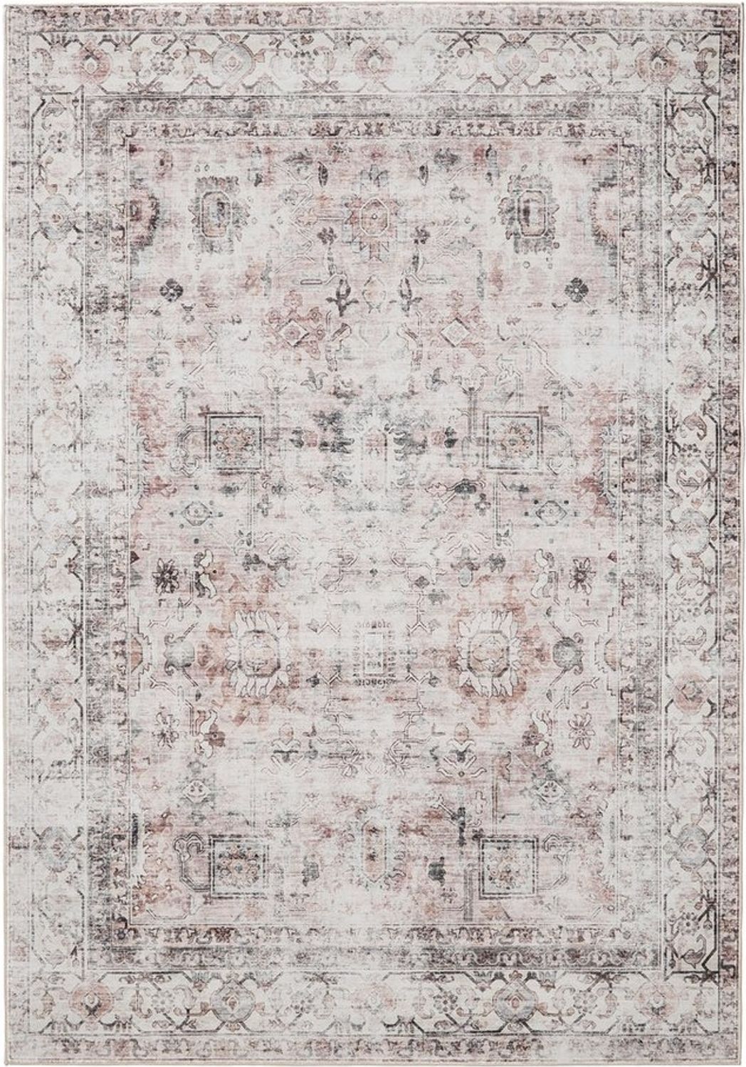 Interiyou Teppich Gent, Rechteckig, Höhe: 5 mm, Vintage Kurzflor für Wohnzimmer, Schlafzimmer, waschbar, pflegeleicht Bild 1