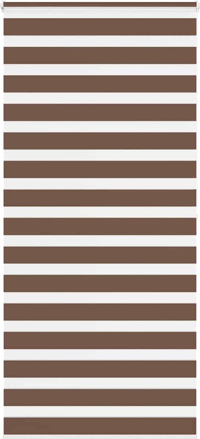 vidaXL Doppelrollo Braun 95x200 cm Stoffbreite 90,9 cm Polyester 4014364 Bild 1