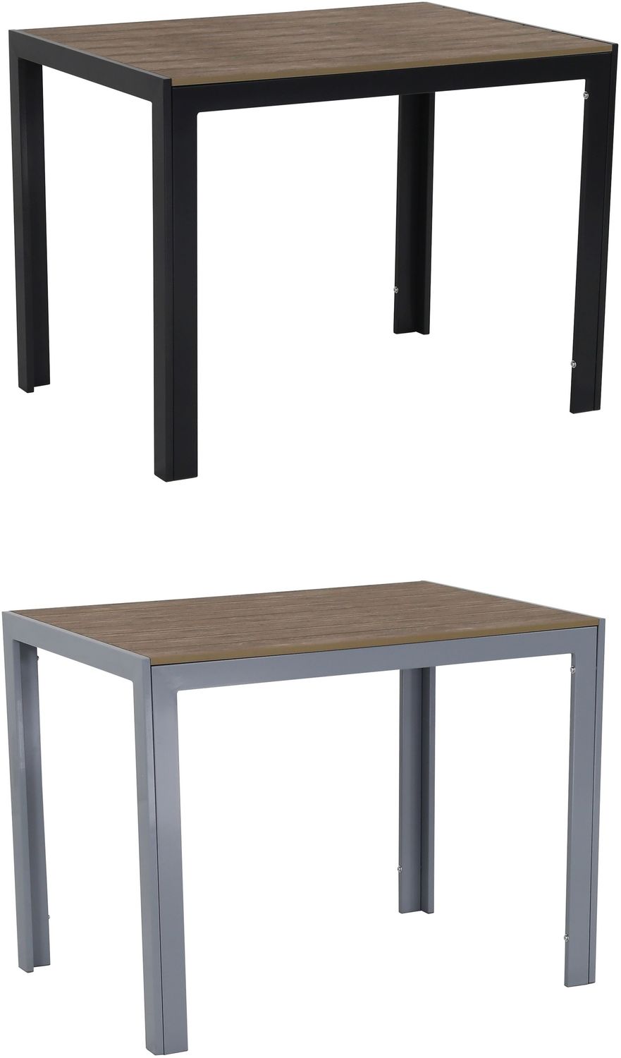 FIRE ALMA Nonwood Alu-Gartentisch Gartenmöbel anthrazit/grau 100x70 cm Bild 1