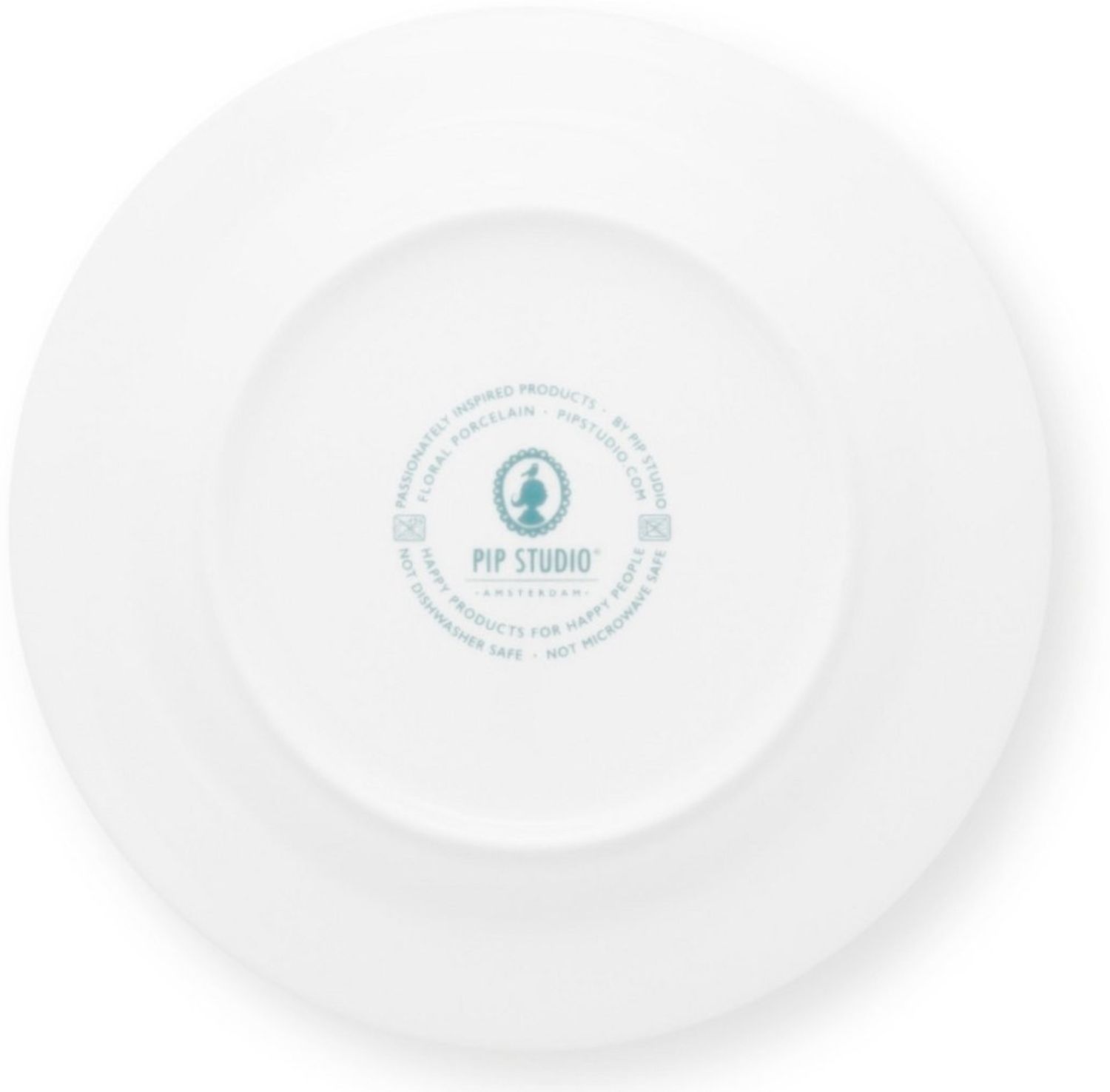 PiP Studio Speiseteller Flower Fest. Scallop Teller LightBlue/red 26,5cm, Plate Flower Festival Scallop Red-Light Blue 26.5cm Bild 1