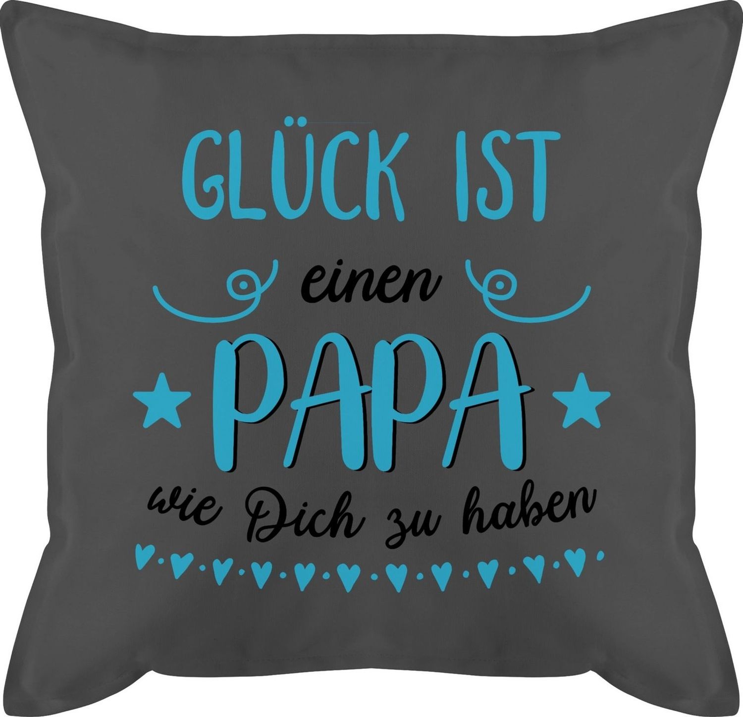 Shirtracer Dekokissen Glück ist einen Papa wie dich zu haben hellblau, Vatertagsgeschenk Kissen Bild 1