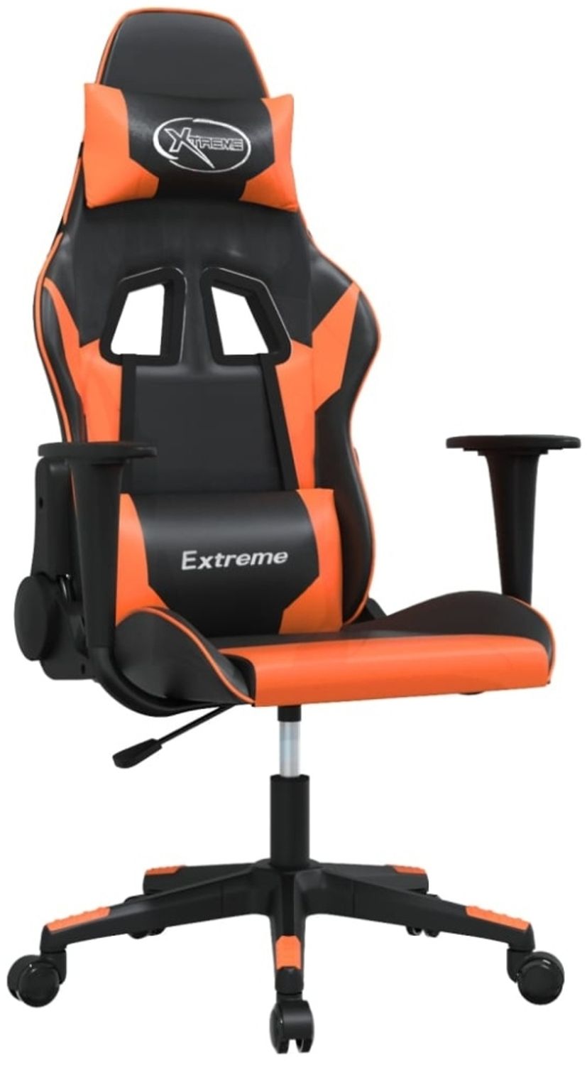 vidaXL Gaming-Stuhl Schwarz und Orange Kunstleder 3143693 Bild 1