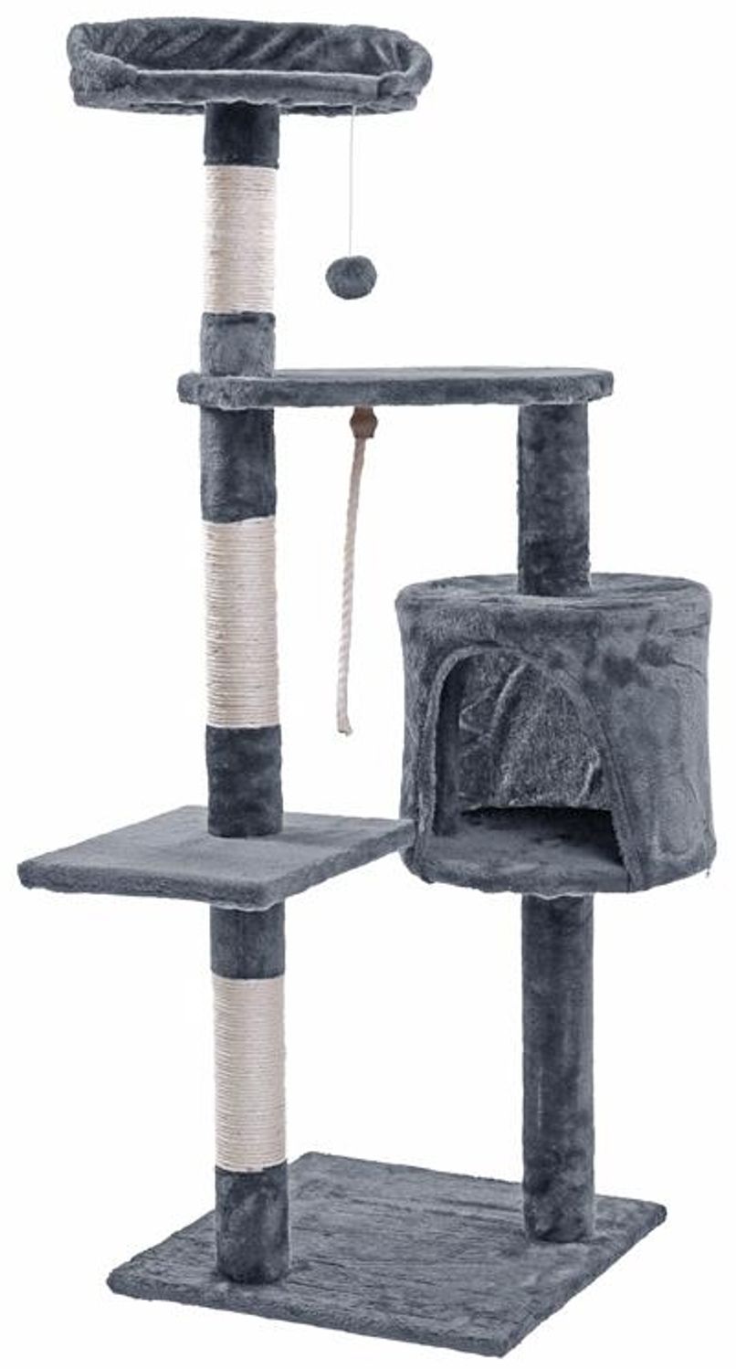 Kratzbaum Katzenbaum Katzenkratzbaum 112 cm Kletterbaum Spielbaum Hellgrau Bild 1