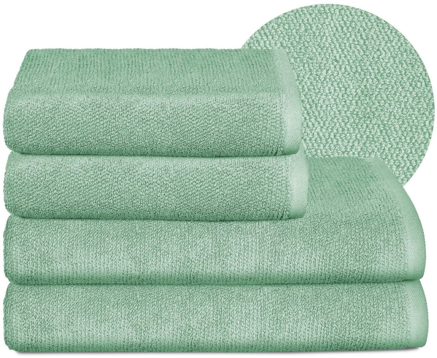 Beautex Handtuch Set Handtuch Set, Made in Europe, Frottier (Multischlaufen-Optik, Frottier Premium Set aus 100% Baumwolle 550g/m) Bild 1