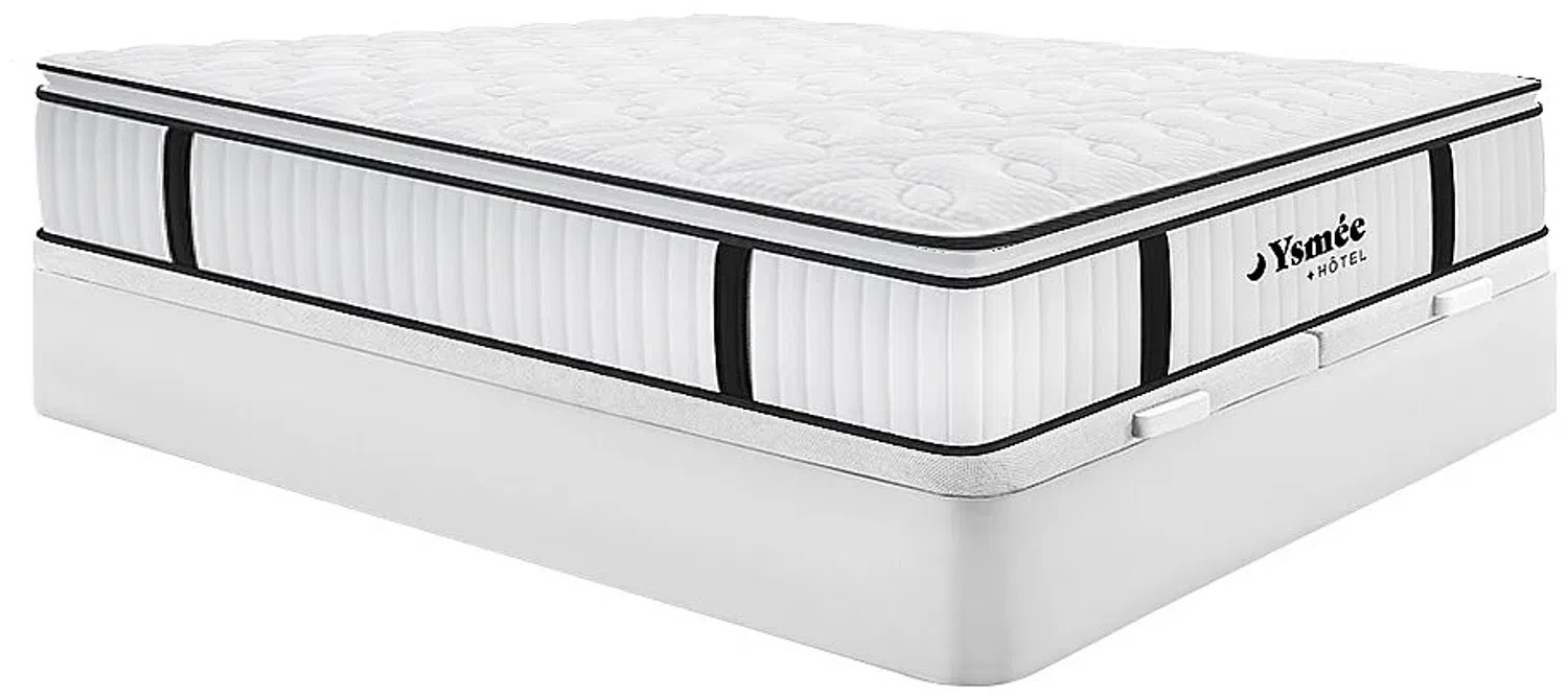 Vente-unique - DELICE Mattress and bed base set Holz, PlatteStoff Weiß - B 180 cm x H 30 cm28 cm x L 200 cm Bild 1
