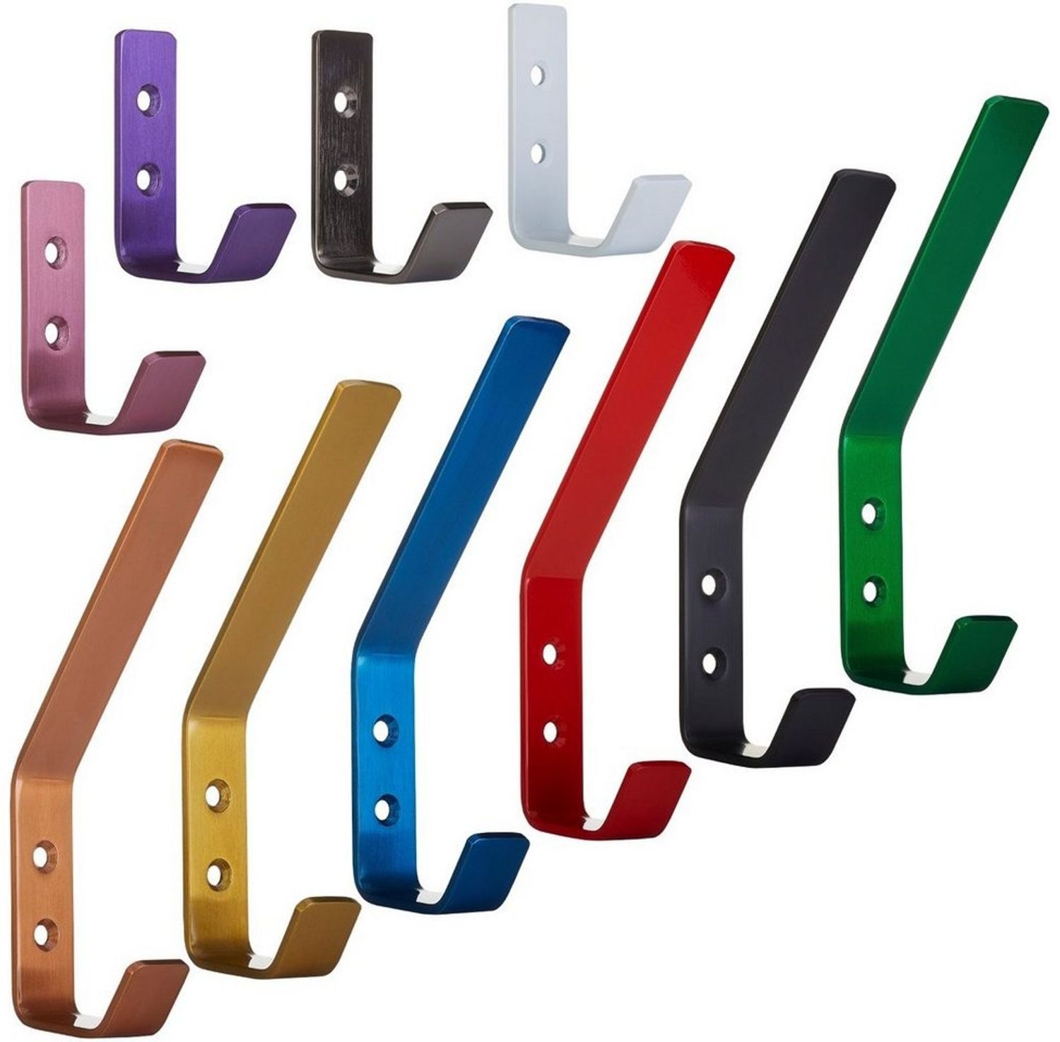 SO-TECH® Kleiderhaken doppelter Wandhaken, Edelstahl, 142 x 20 x 45 mm, (1-St), großer Jackenhaken mit abgerundeten Kanten weiß Bild 1
