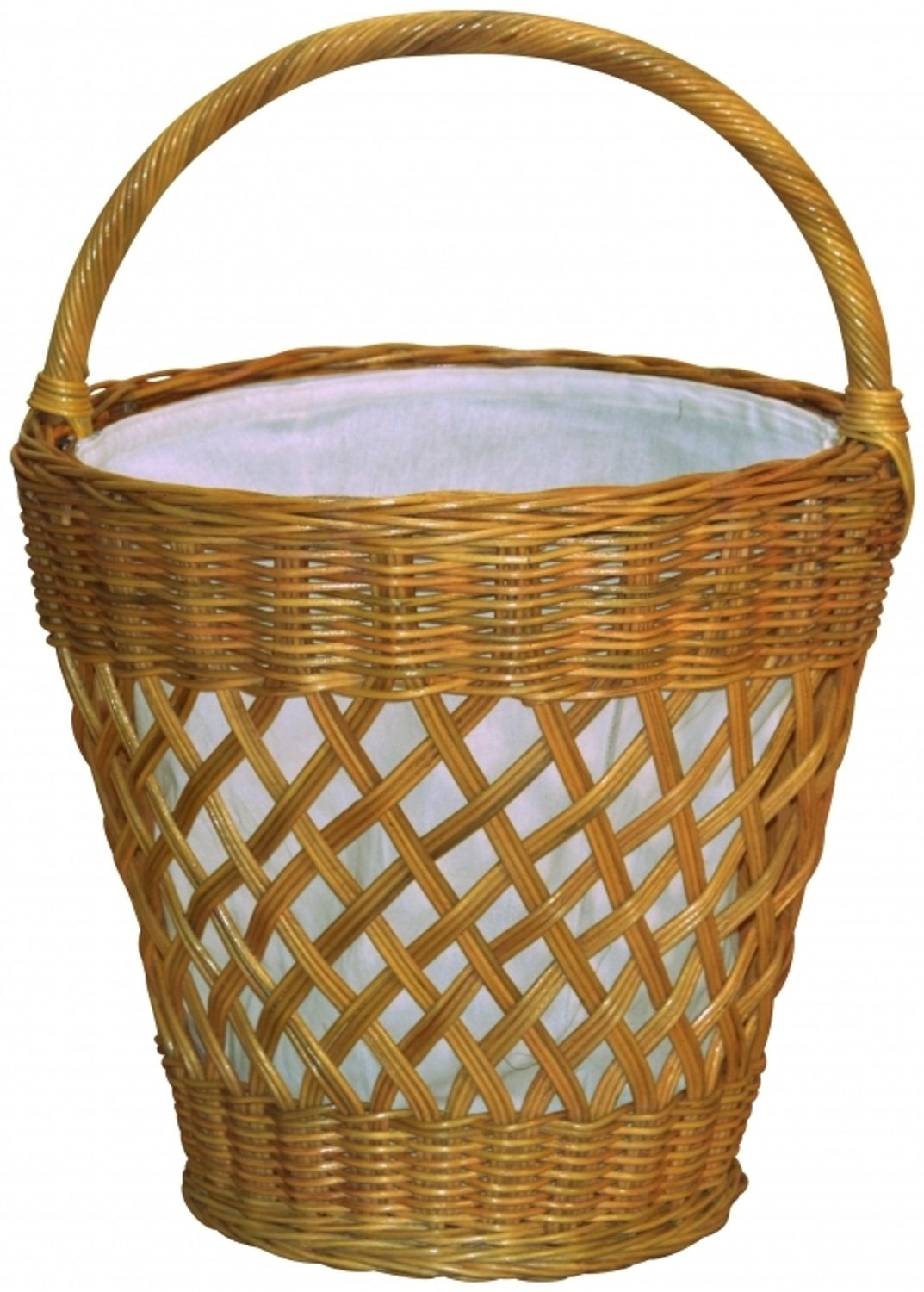 Fester handgemachter Tragekorb "Selly" aus Rattan, honigfarben Bild 1