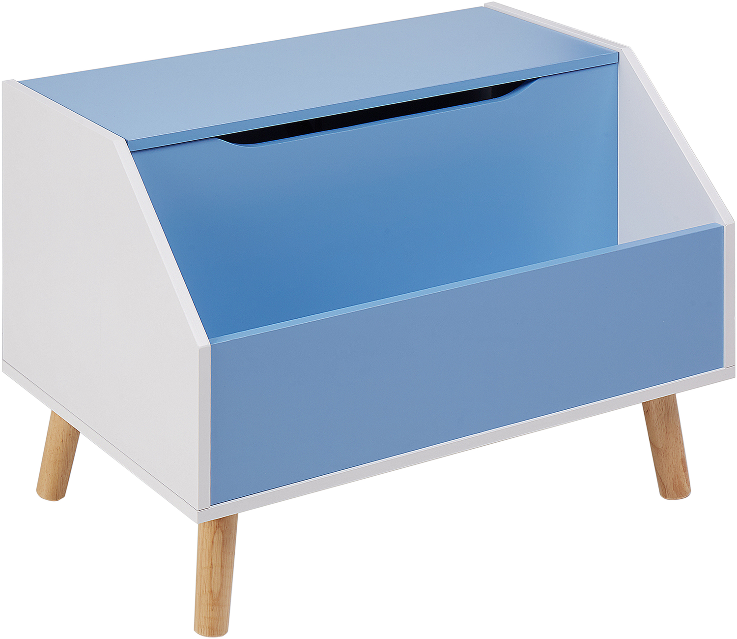 Aufbewahrungskiste blau weiß 43 x 60 cm CASPER Bild 1
