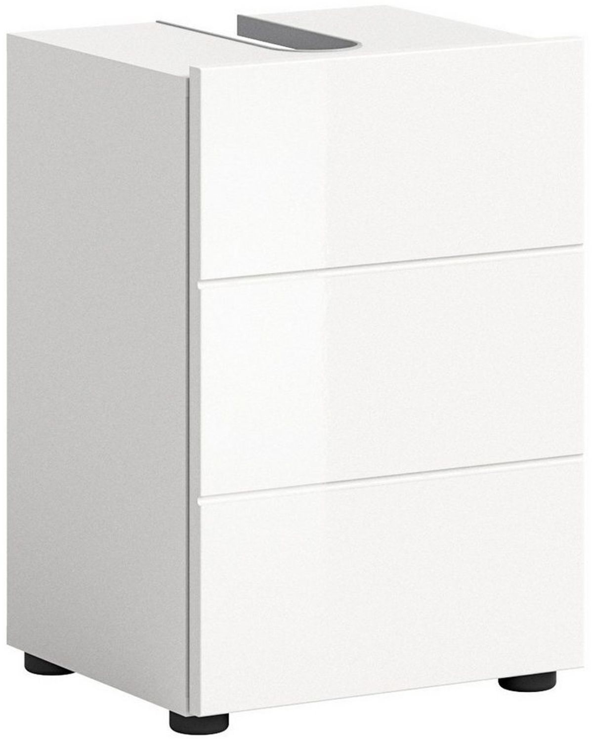 Newroom Waschbeckenunterschrank Weiß 38 cm Waschbeckenunterschrank Weiß Hochglanz Waschtischunterschrank Badu... Bild 1