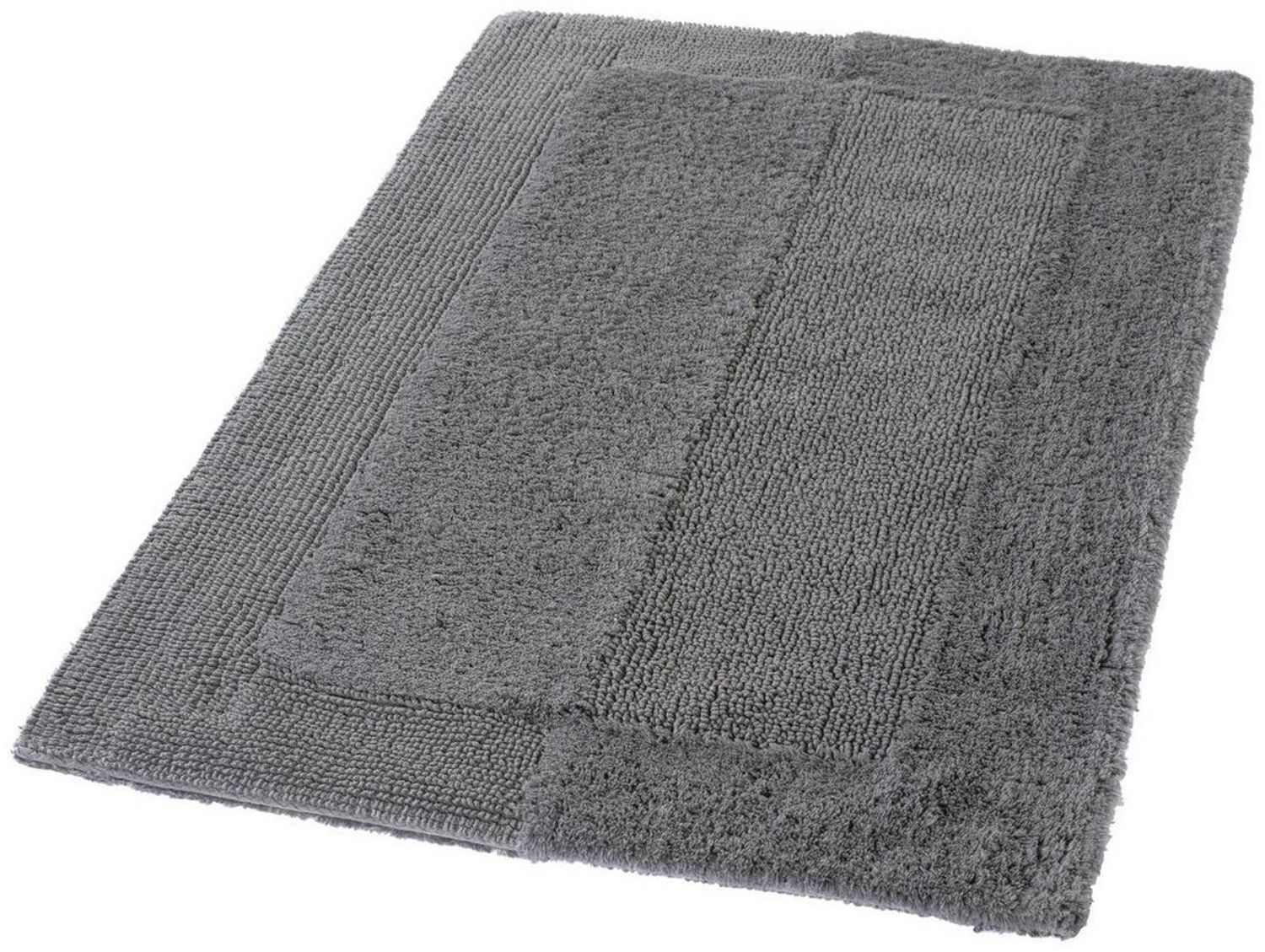 Kleine Wolke Badematte Havanna, Höhe 16 mm, fußbodenheizungsgeeignet, Baumwolle, rechteckig, Badteppich, Uni Farben, Hoch-Tief Effekt, mit Bordüre Bild 1