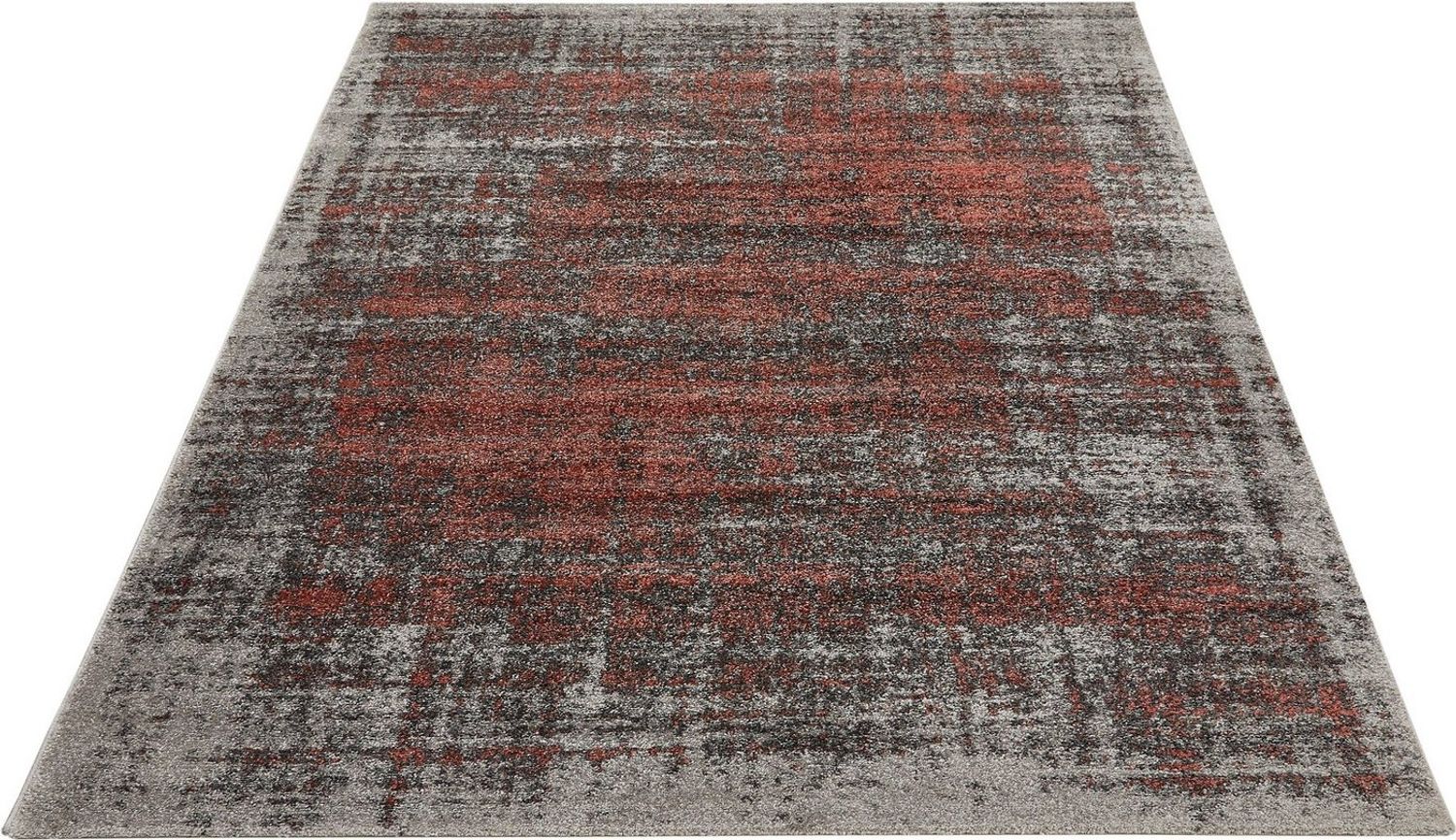 Andiamo Teppich Campos grau-koralle, 200 x 300 cm Bild 1