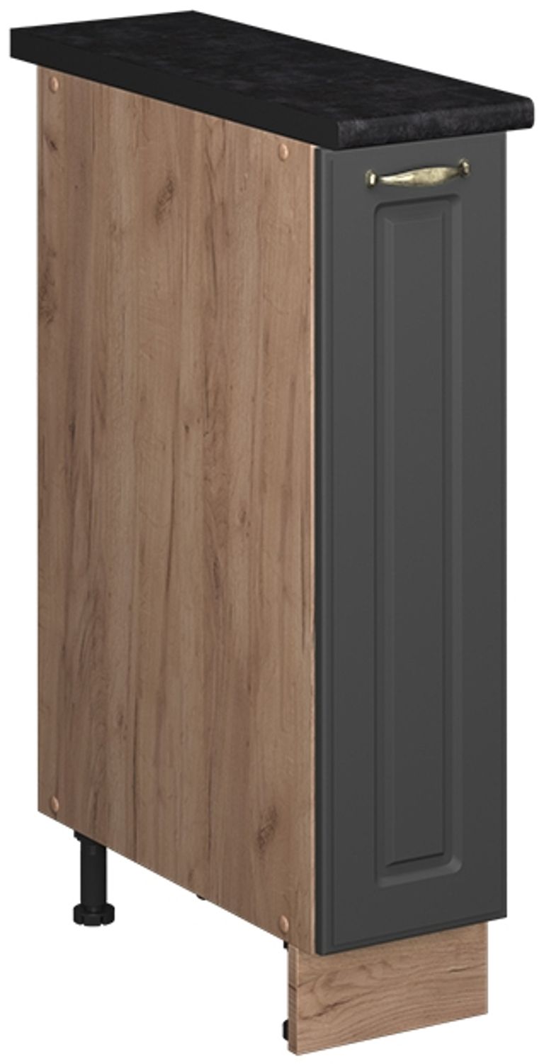 Apothekerschrank Fame-Line Anthrazit-Gold Landhaus/Goldkraft Eiche 20 cm, AP Anthrazit Vicco Bild 1
