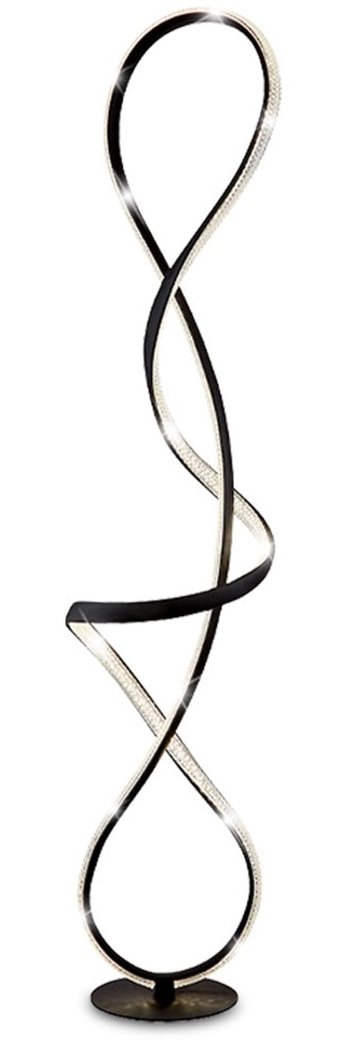 LED Stehleuchte, Kristalle, schwarz matt, H 135 cm Bild 1