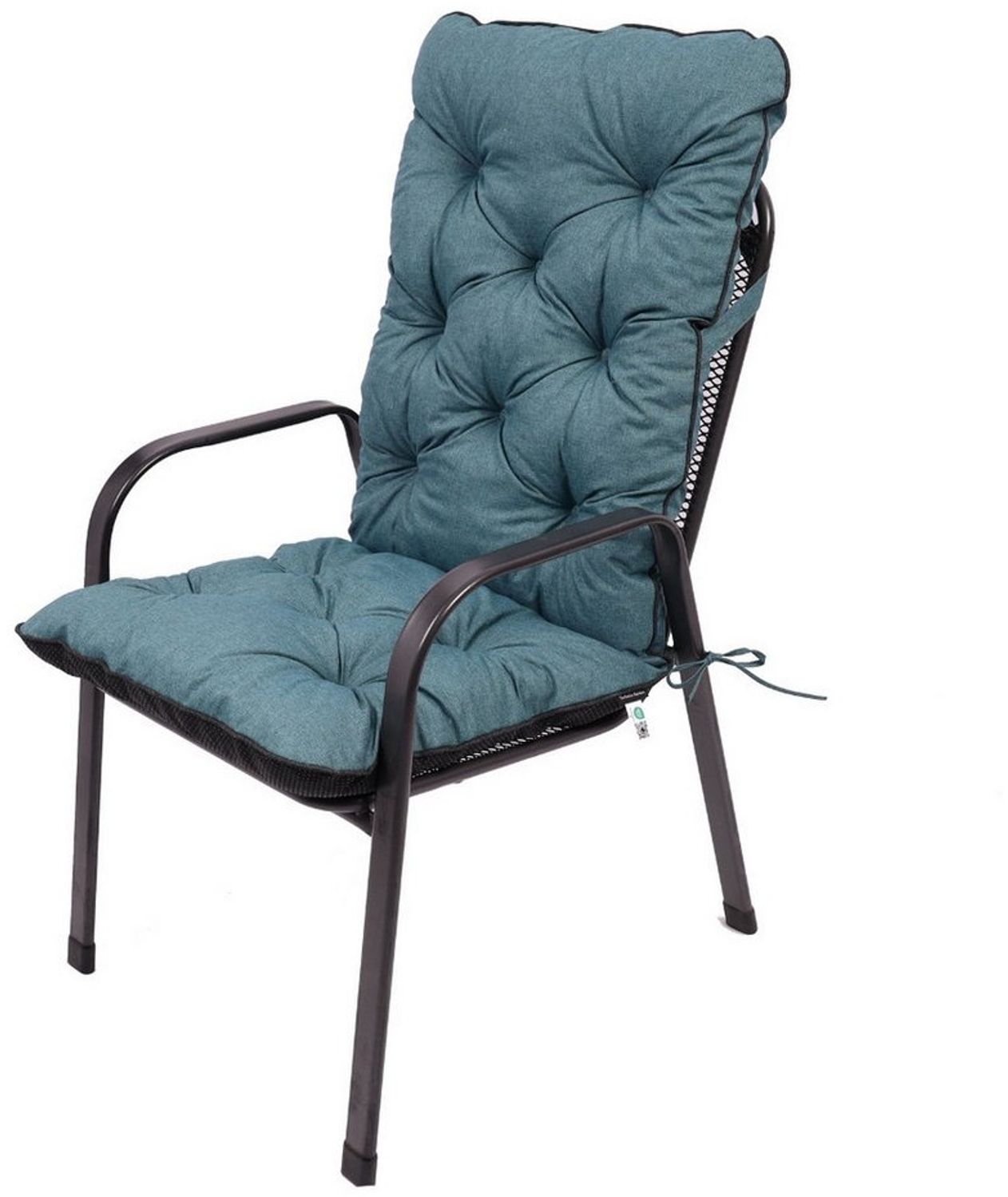TexDeko Sitzauflage Ecolen Hochlehner 50 x 70 x 50cm - gesteppte Gartenstuhl-Auflage, (1× Gartenstuhl-Auflage (120 × 50cm), UV-Beständig, Wasserabweisend mit Anti-Rutsch Boden Bild 1