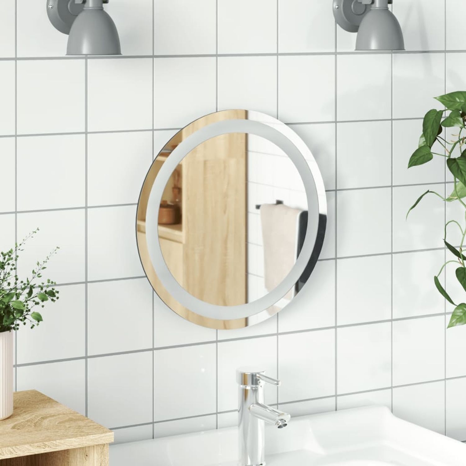 vidaXL LED-Badspiegel 40 cm Rund 353277 Bild 1