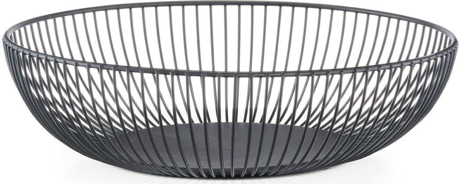 ZELLER Obstkorb 27382 Metall, schwarz, ca. Ø 28,0 x 8,0 cm Bild 1