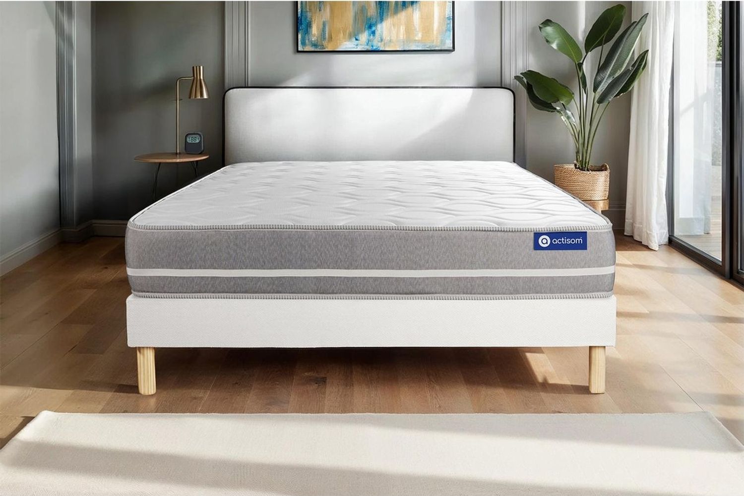 Actimemo touch Matratze 120x200 cm + Bettgestell mit Lattenrost, Härtegrad 2, Memory-Schaum, Höhe : 20 cm Bild 1