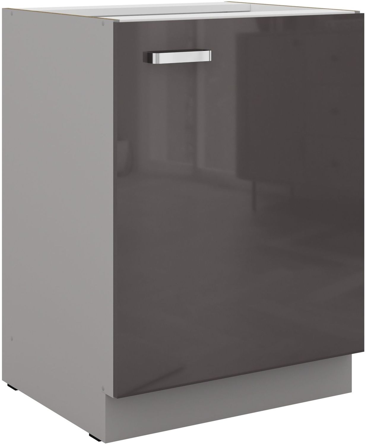 Küchen Unterschrank 60 Hochglanz Grau Küchenzeile Küchenblock Küche Grey Bianca Bild 1