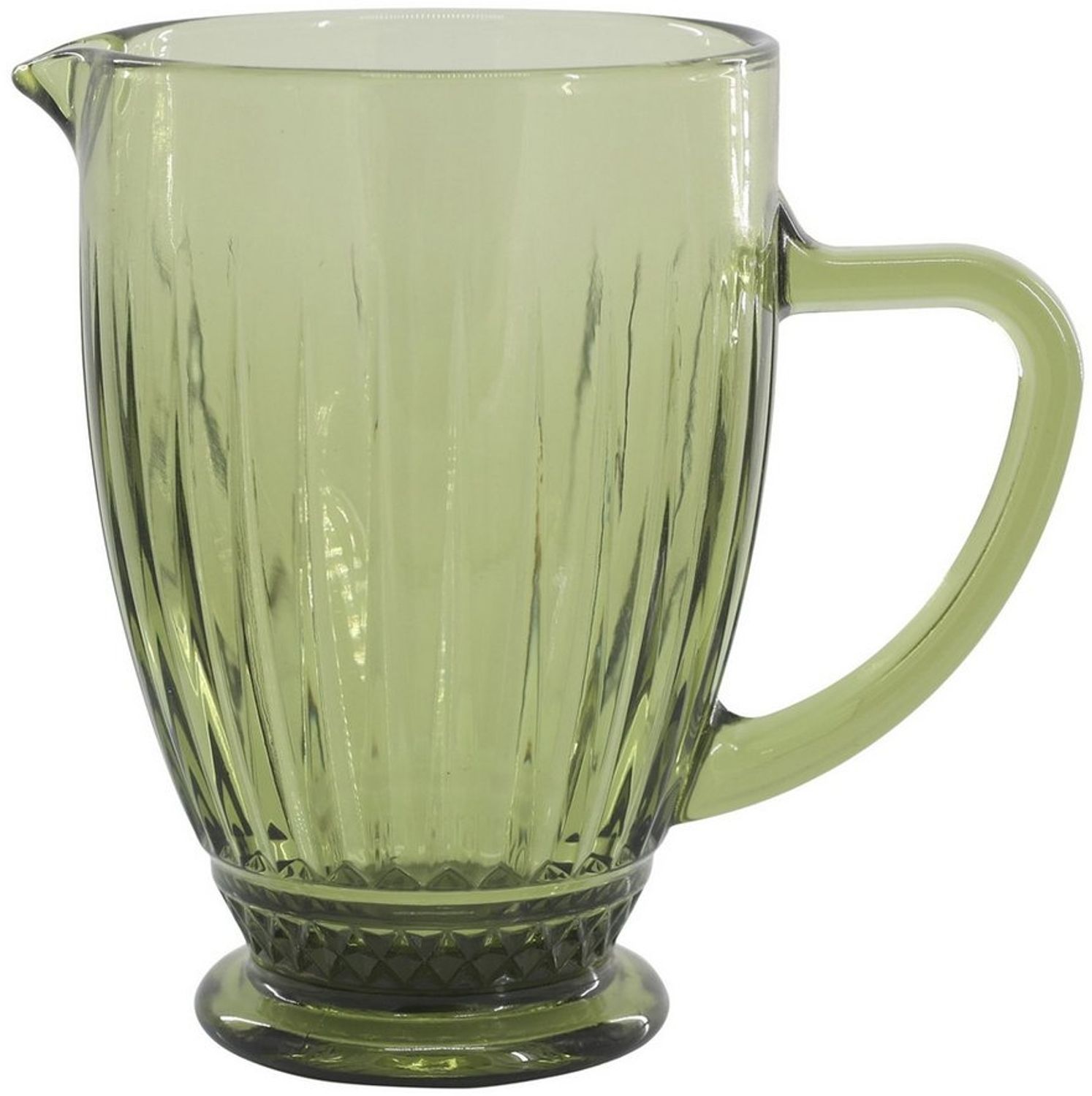 Chic Antique - Kanne Krug Wasserkrug Karaffe Glas mit Muster 1 l Grün 61098721 Bild 1