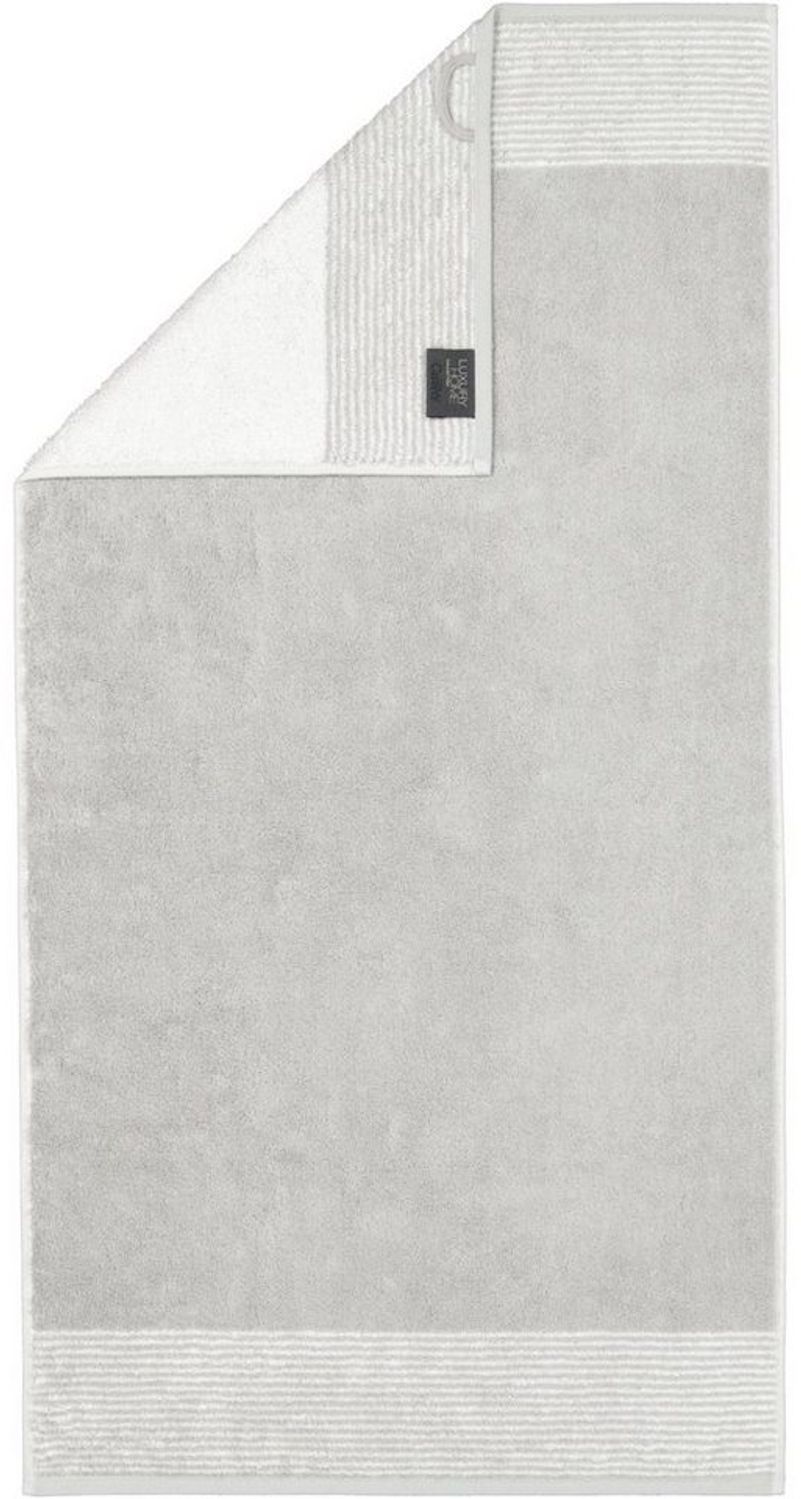 CAWÖ Handtuch - Luxury Home, C Two-Tone, Walkfrottier Platin 50x100cm Bild 1