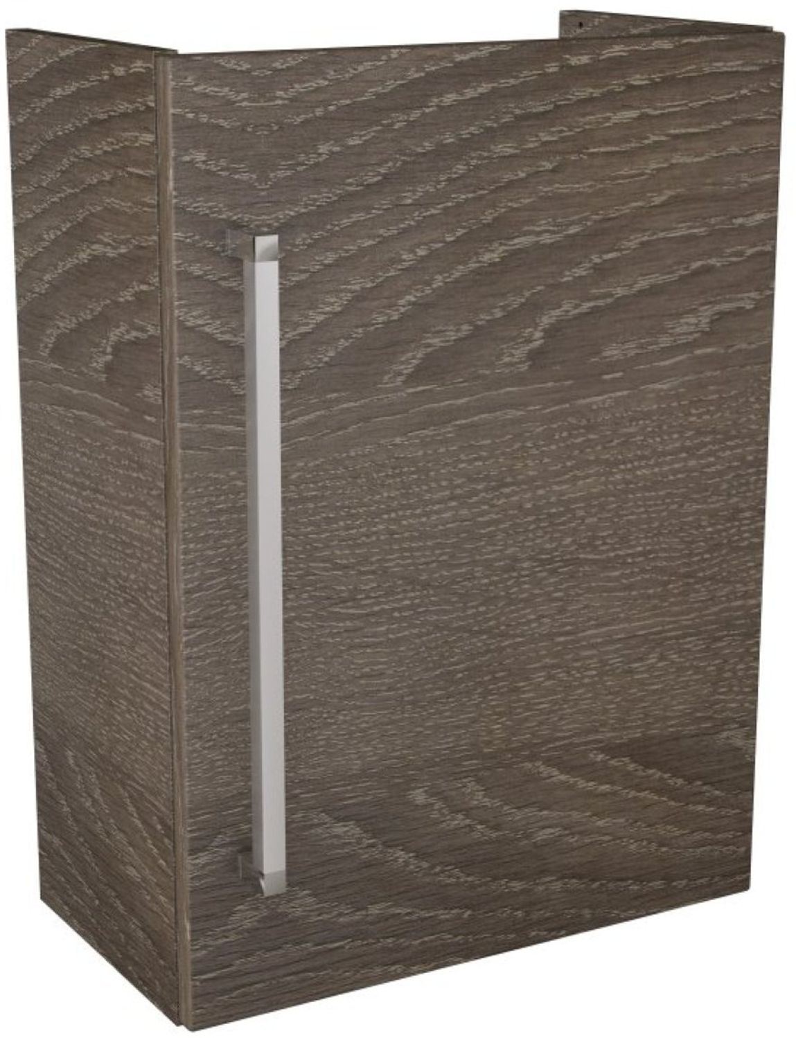 LANZET K3 Waschbeckenunterschrank Gäste WC 44 cm breit, Braun dunkel, Türanschlag rechts Bild 1