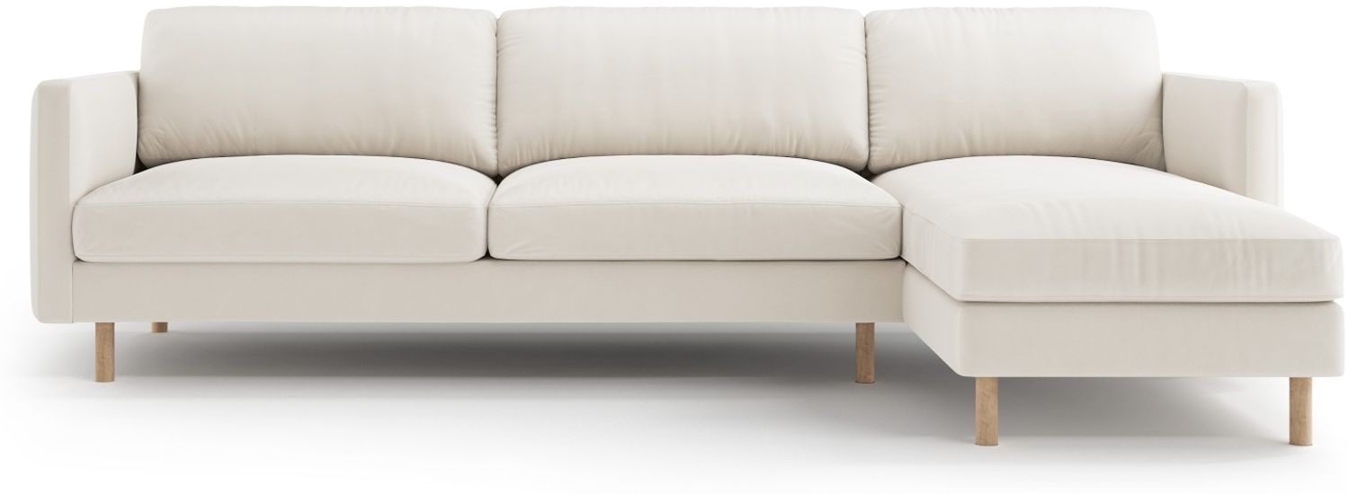 Micadoni Ecksofa Eden 4-Sitzer Rechts Samt Beige Bild 1