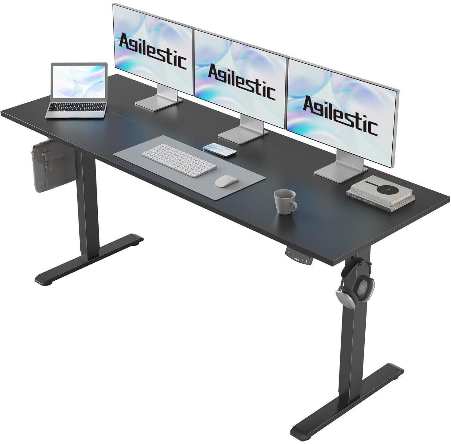 Elektrischer höhenverstellbarer Schreibtisch 160x60cm Memory-Handsteuerung Bild 1