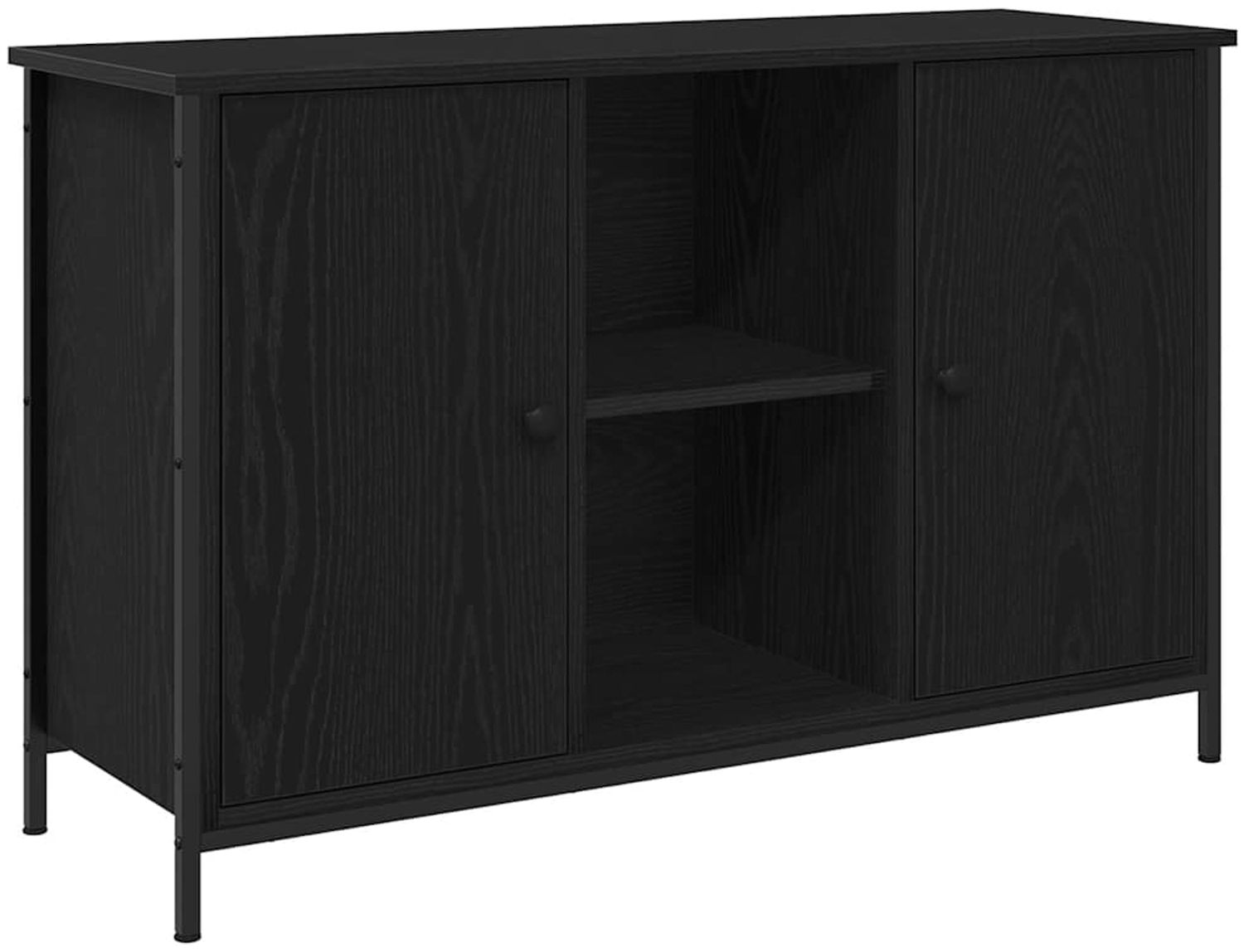 vidaXL TV-Schrankset Schwarz Eichen-Optik 101 x 35 x 65 cm 862927 Bild 1
