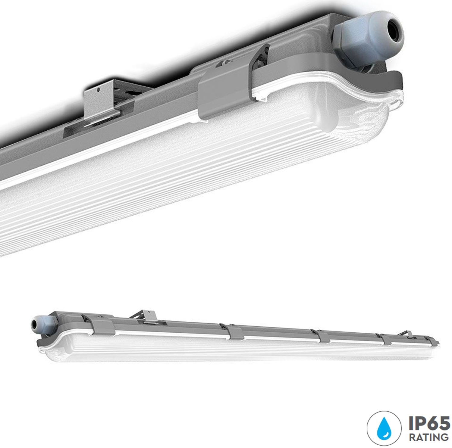 120cm 36W LED Feuchtraumlampe Wannenleuchte 2 Flammig T8 LED Tube 4000K - Neutralweiß IP65 Bild 1