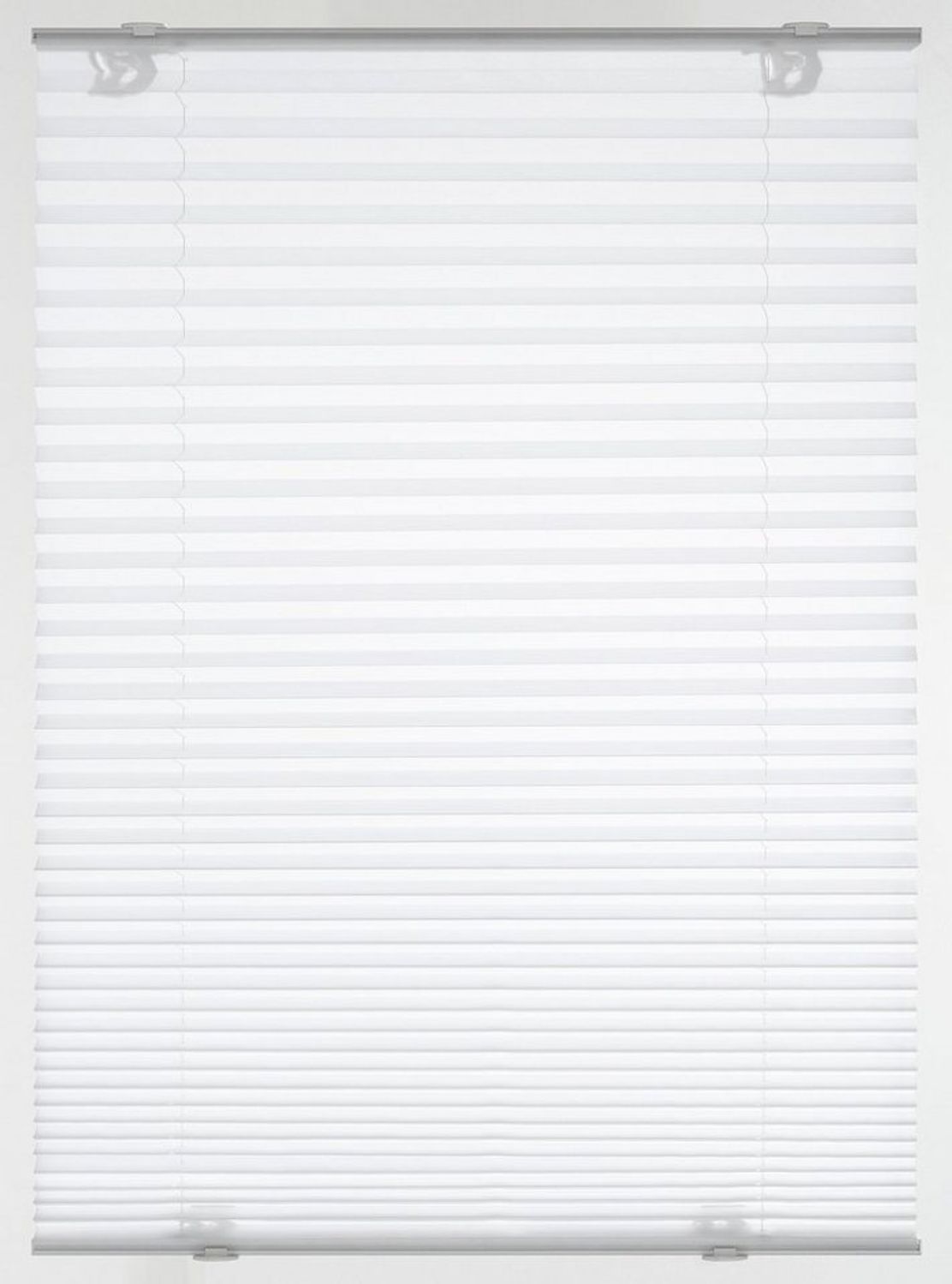 GARDINIA Solo Dachfenster-Plissee ohne Bohren, Mit Saugnäpfen, Blickdichtes Falt-Rollo, Inkl. aller Montage-Teile, Weiß, 50,3x122 cm Bild 1