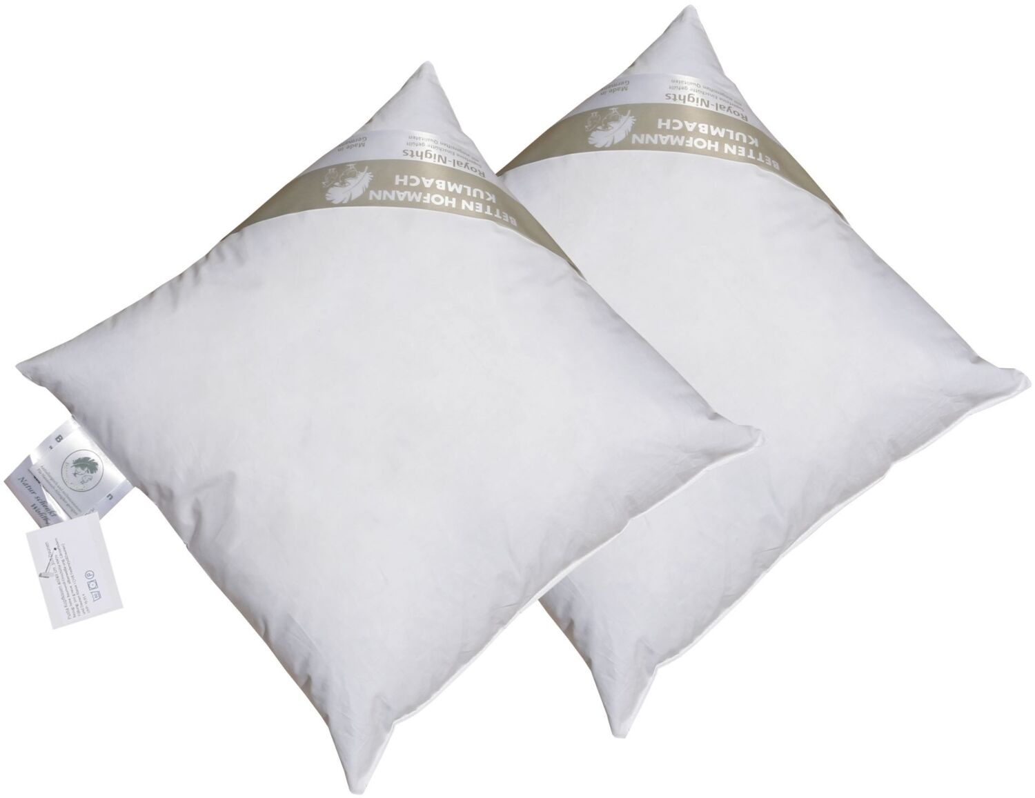 2 Stück Betten Hofmann Kopfkissen 40x40 Kleinkissen Kuschelkissen 30% Daunen 200 g Bild 1