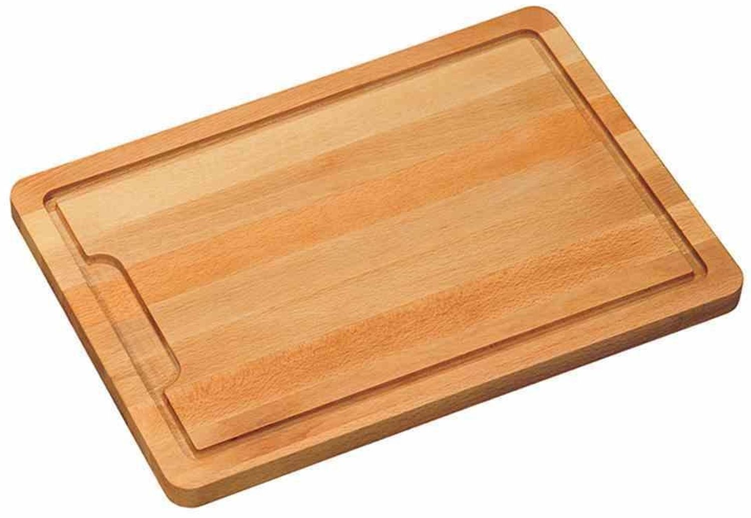 Schneidebrett / Tranchierbrett mit Saftrille, Buche - 50 x 36cm Bild 1