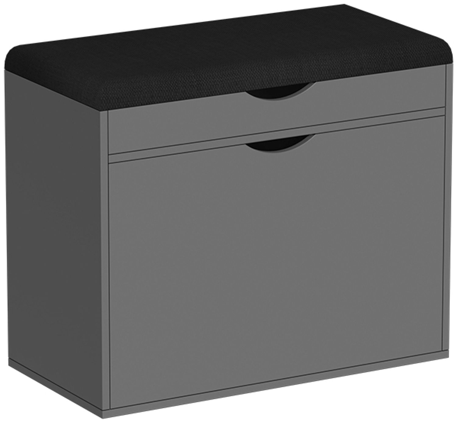 Schuhbank Schufy Anthrazit 60 x 51 cm mit 2 Fächern Vicco Bild 1