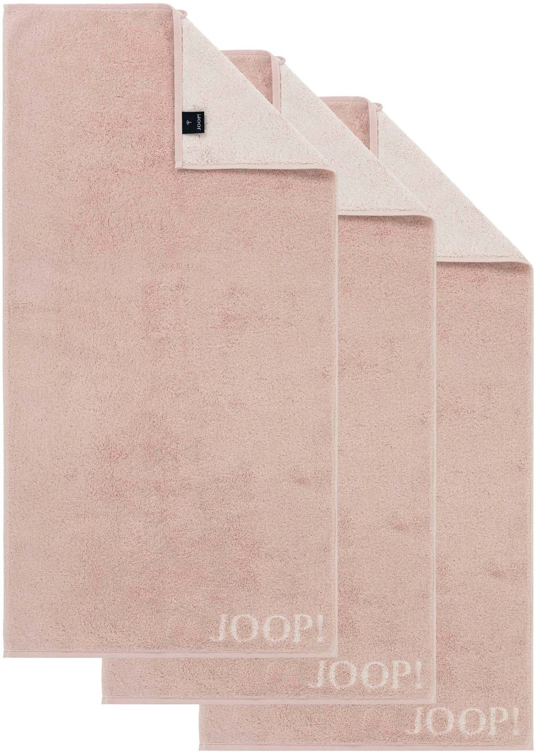 JOOP! Handtuch Classic / Infinity Kollektion, 3er Pack - Walkfrottier Rosa (Nude) 50x100cm Bild 1