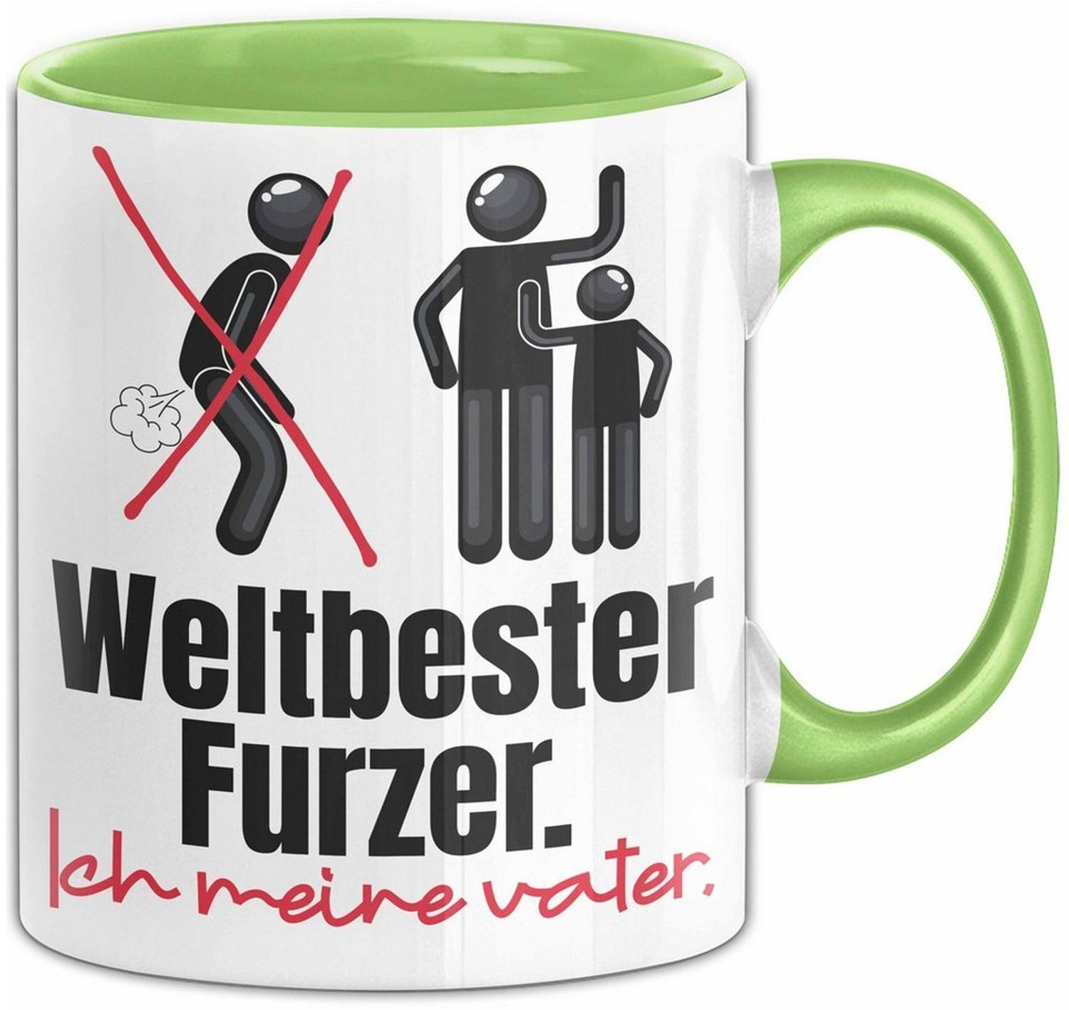 Trendation Tasse Vater Geschenk Tasse Weltbester Furzer Papa Geschenkidee zum Vatertag Bild 1