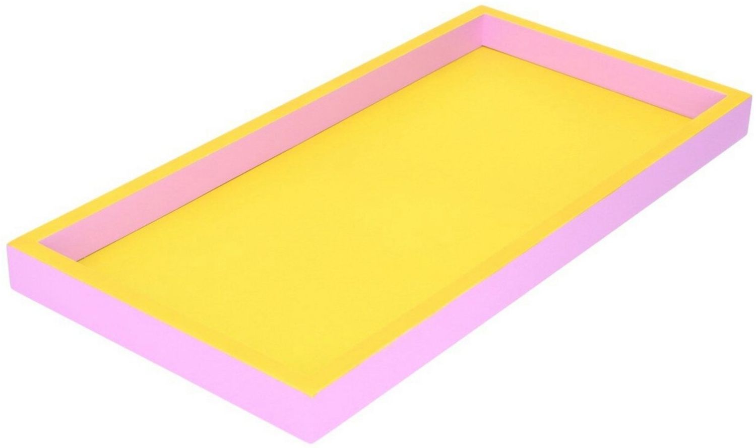 Gift Company Neo Tablett rechteckig (29,9x2x14,9cm) 2 farbig gelb/rosa Bild 1
