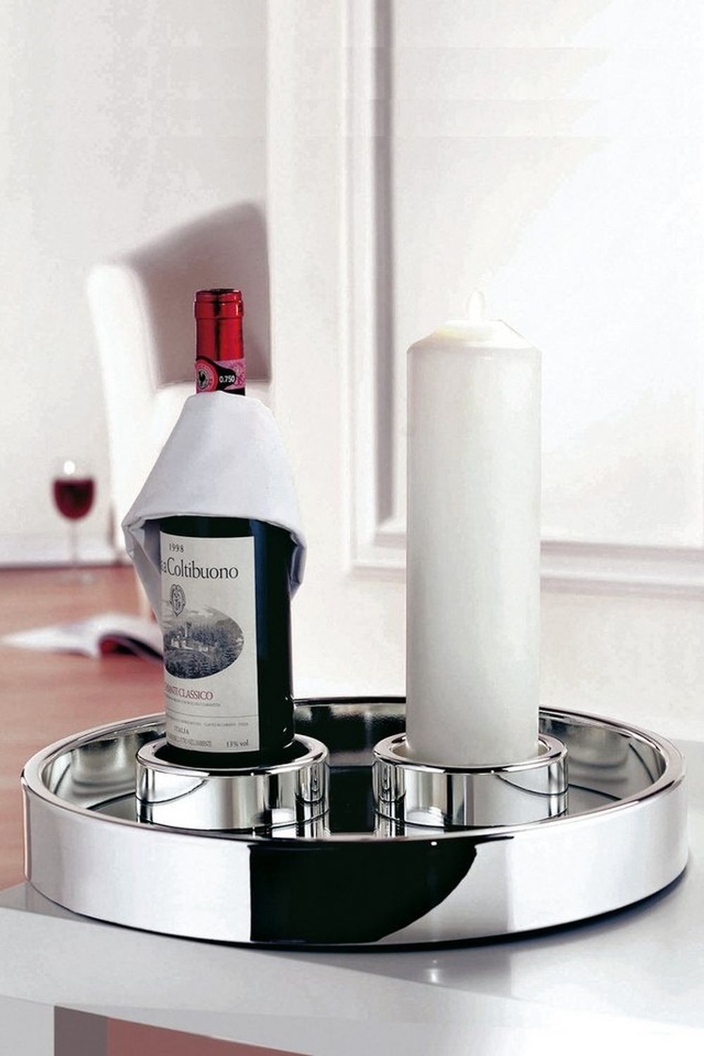 Fink Tablett EMPIRE, Metall, (1-tlg), Serviertablett, Dekoaccessoires, mit Spiegeleinsatz Bild 1