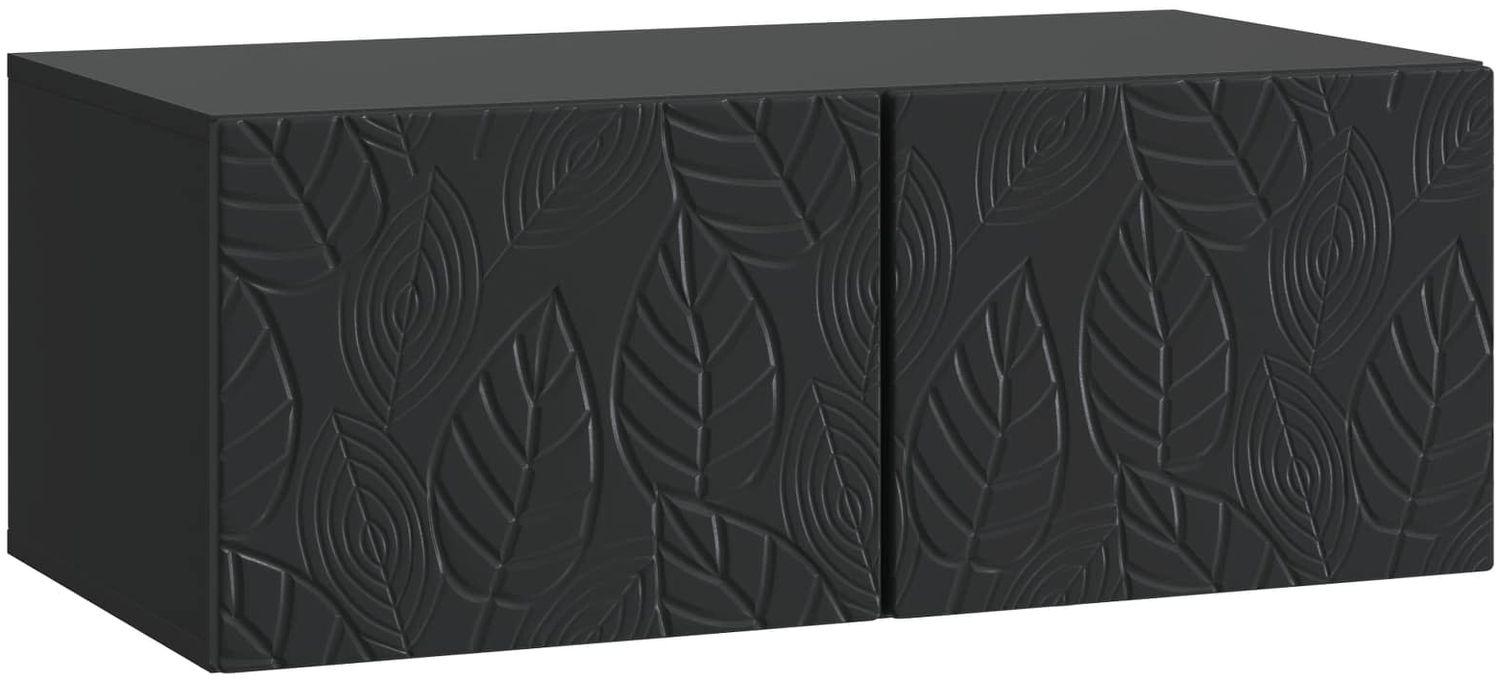 vidaXL Wandmontierter TV-Schrank 98 x 41 x 30 cm Schwarz Holzwerkstoff 898866 Bild 1