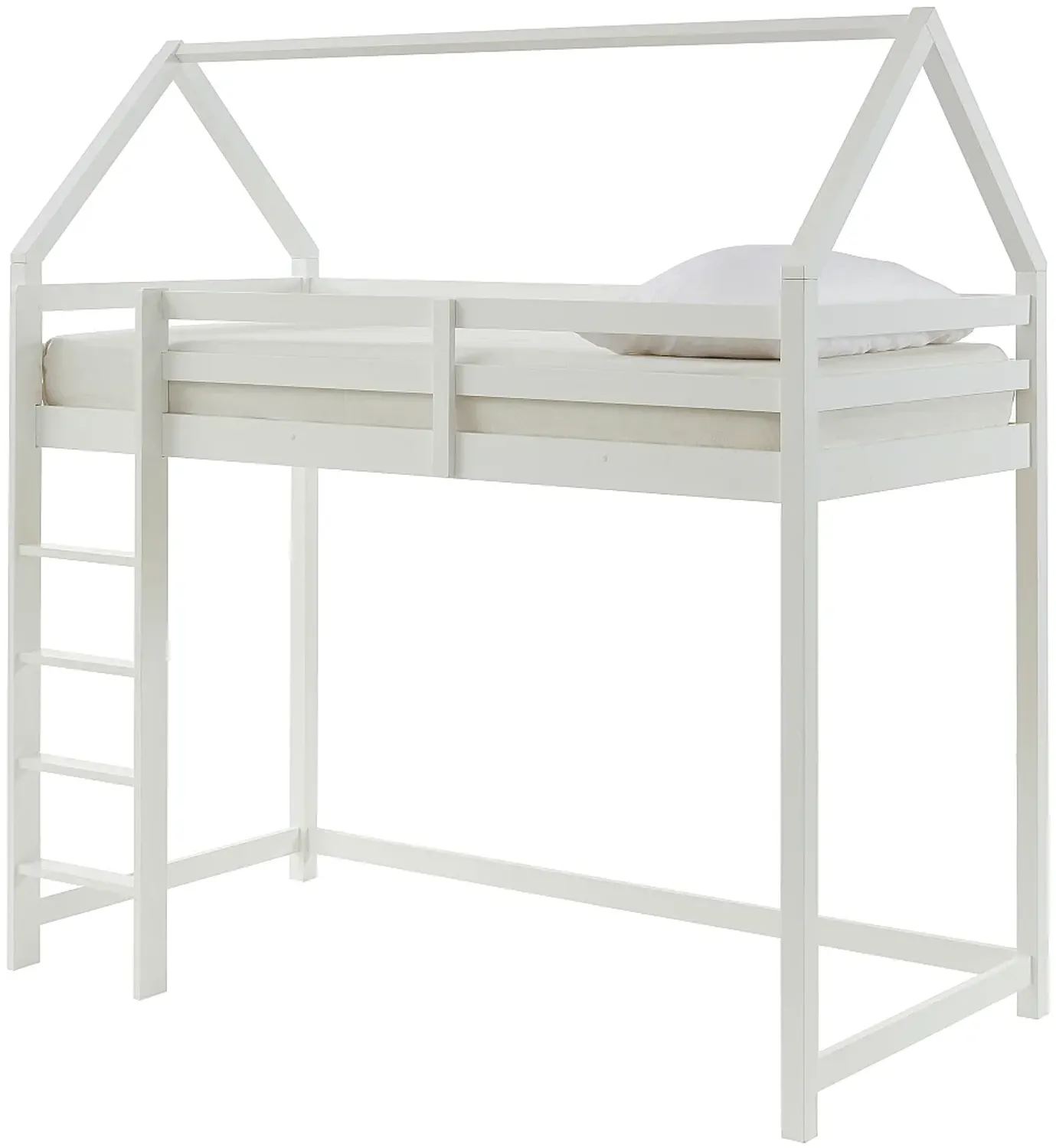 Vente-unique - TARZIA Bett Holz, Platte Weiß - B 96,5 cm x H 200,5 cm x L 197,5 cm Bild 1