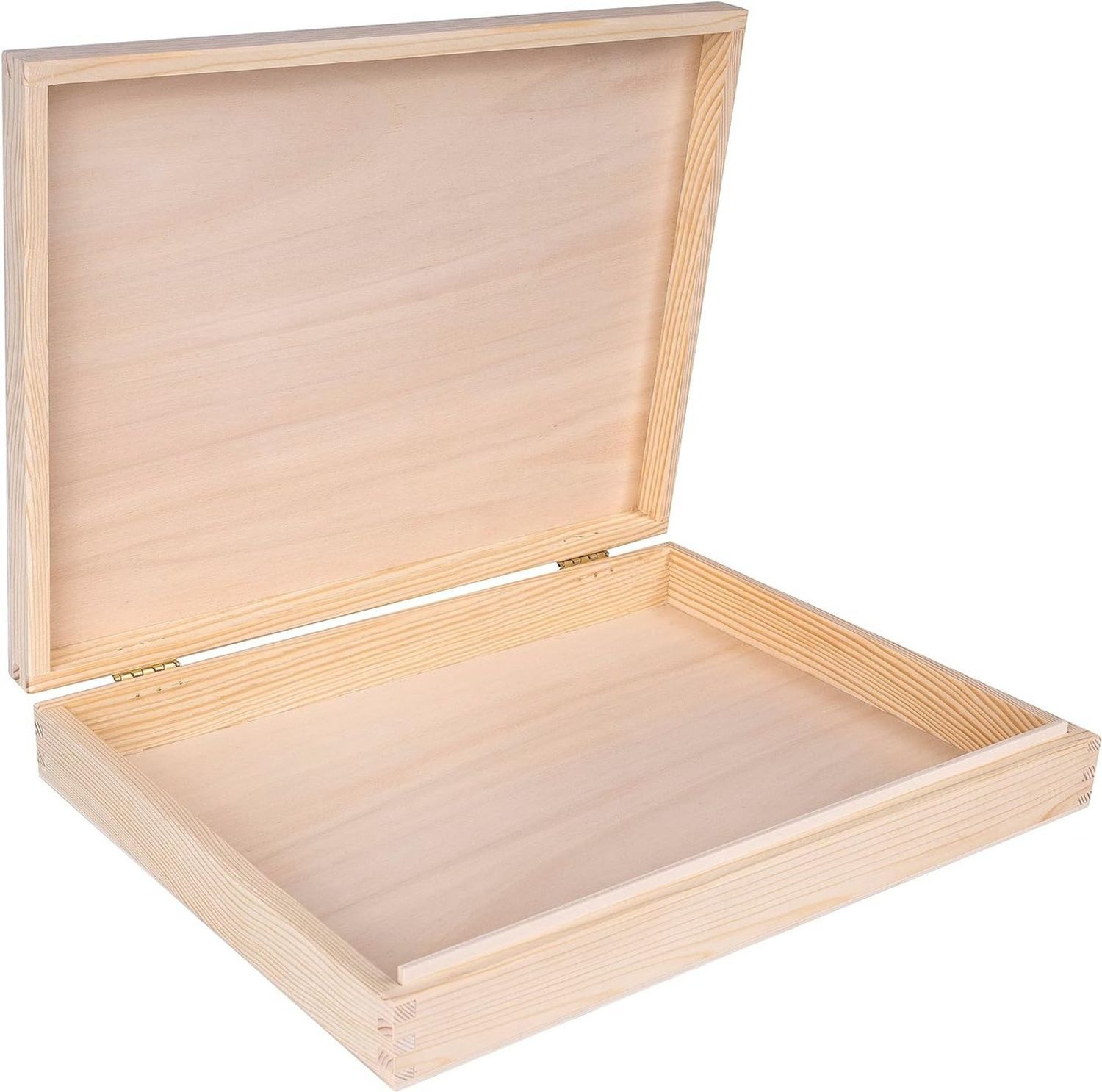 Creative Deco Holzkiste A4 mit Deckel Unlackierte Aufbewahrungsbox, Holzbox Ideale Schatulle zur Lagerung der Wertsachen, Dokumente Bild 1