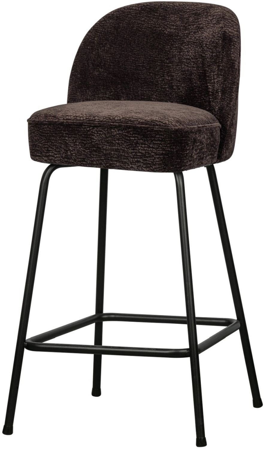 Barhocker Vogue aus Chenille-Stoff, modernes Design, 65 cm Sitzhöhe, dunkelbraun, gepolstert Bild 1