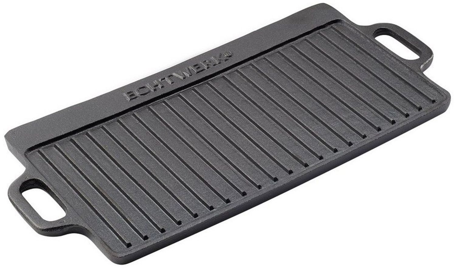 ECHTWERK Grillplatte Big, Grillpfanne aus Gusseisen, Emaille-Beschichtung, 50,5x23 cm Bild 1