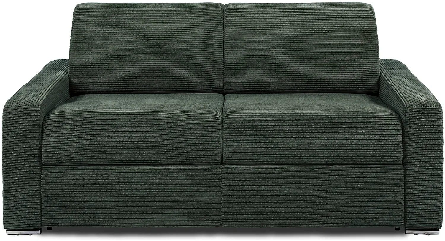 Vente-unique - CALITO Sofa SamtStoff Grün - B 223 cm95 cm x H 85 cm x L 194 cm Bild 1